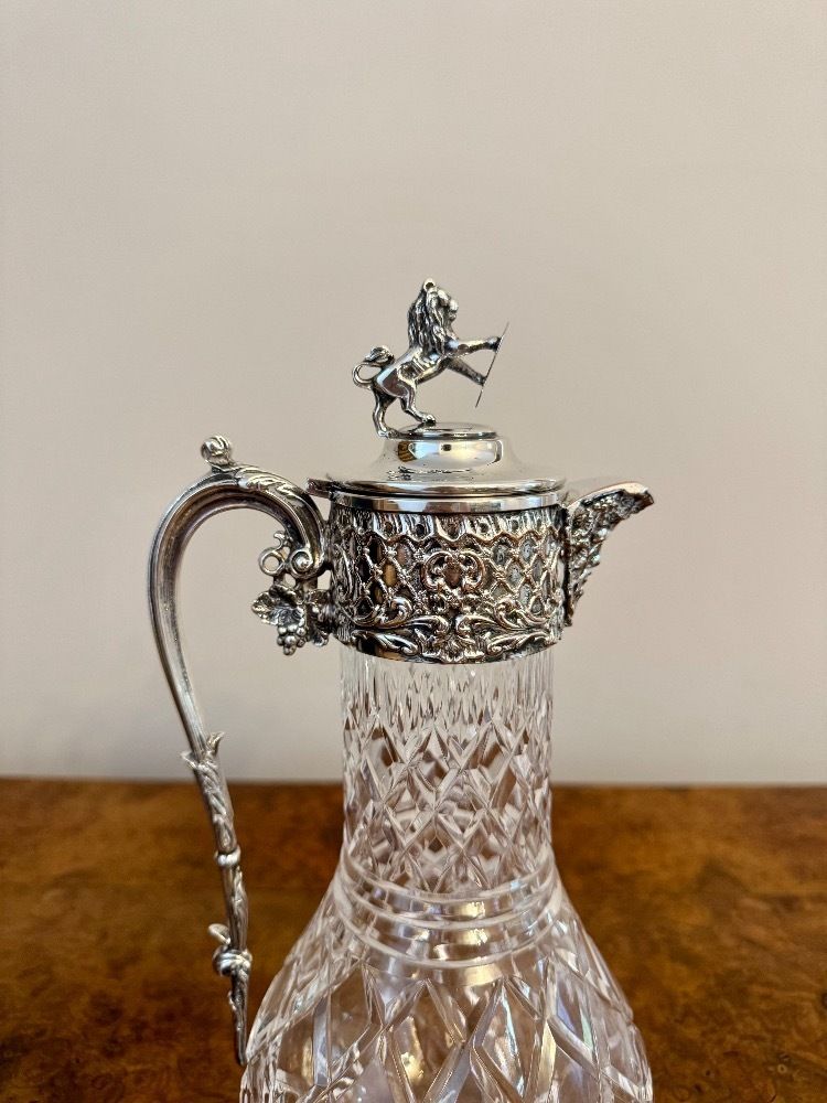 Outstanding Quality Pair Of Edwardian Silver Plated Claret Jugs photo for sale