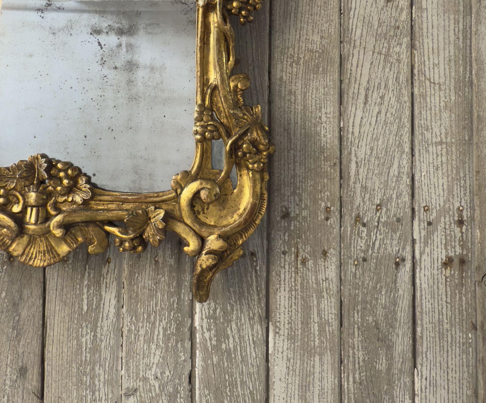 Antique French Giltwood Mirror – Louis XV Provencal Rococo Style  18th Century photo buy