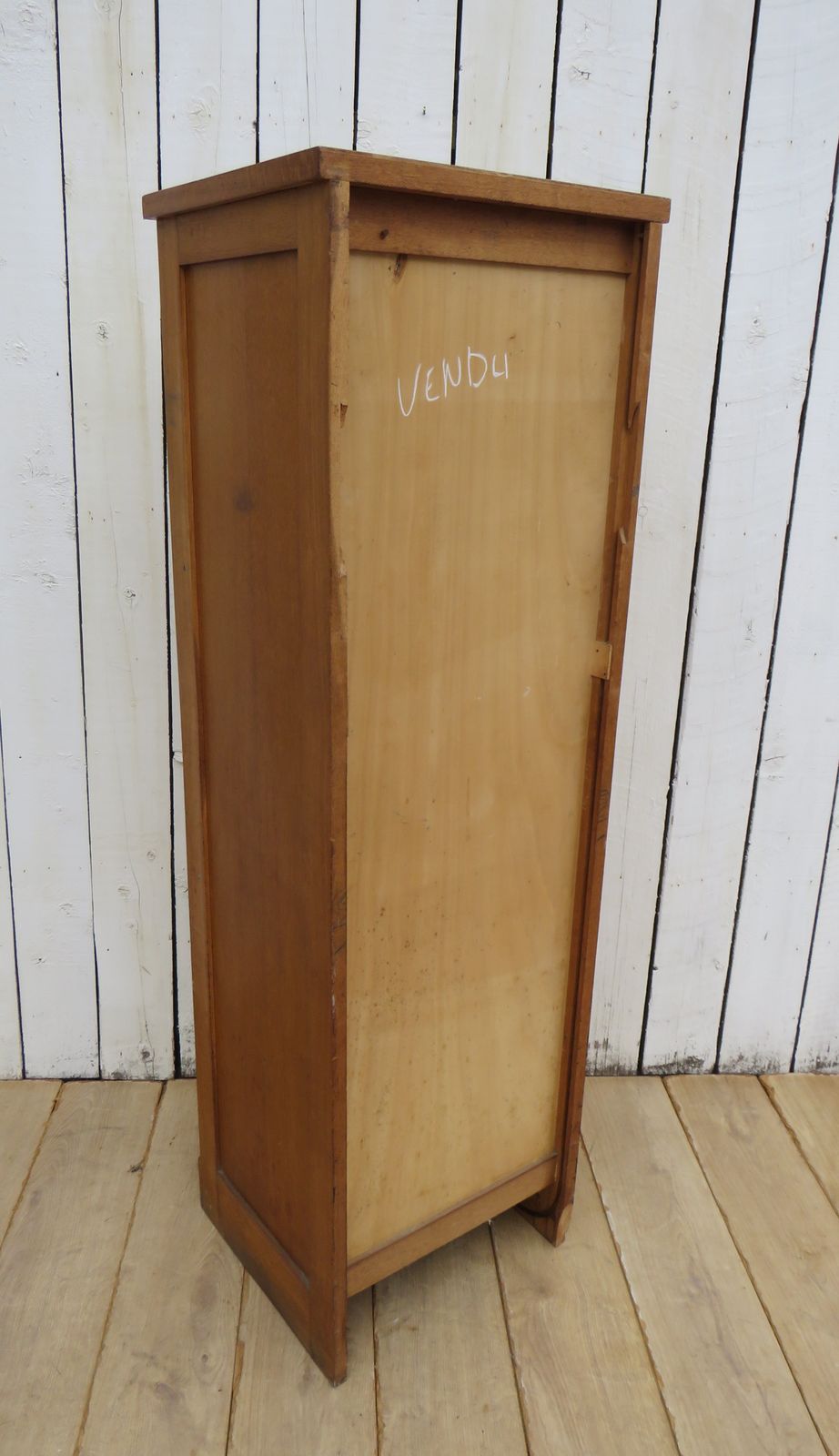 1940's French Oak Tambour Front Filing Cabinet photo vinterior