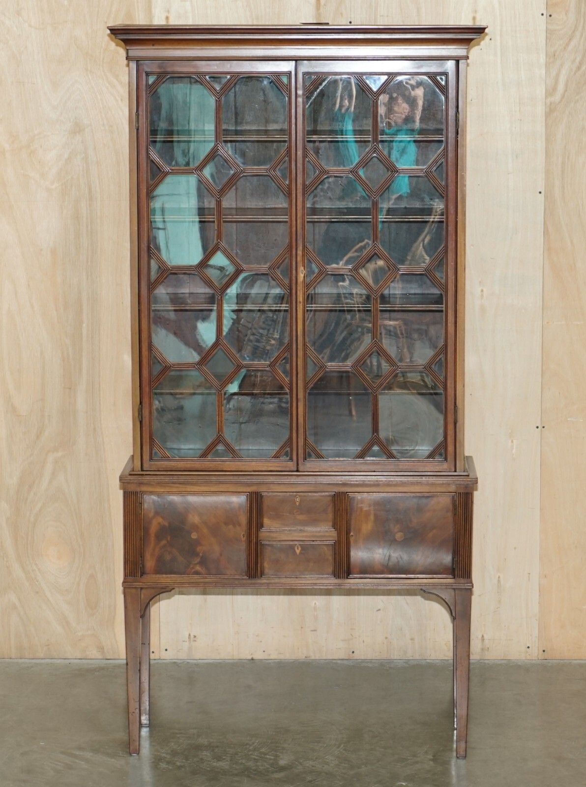 Elegant Antique Victorian Circa 1870 Astral Glazed Bookcase With Long Legs photo furniture