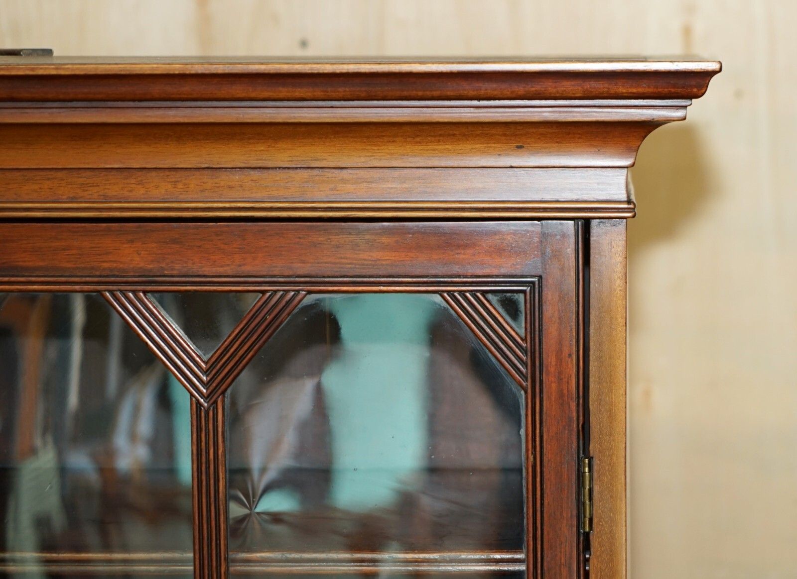 Elegant Antique Victorian Circa 1870 Astral Glazed Bookcase With Long Legs photo vinterior