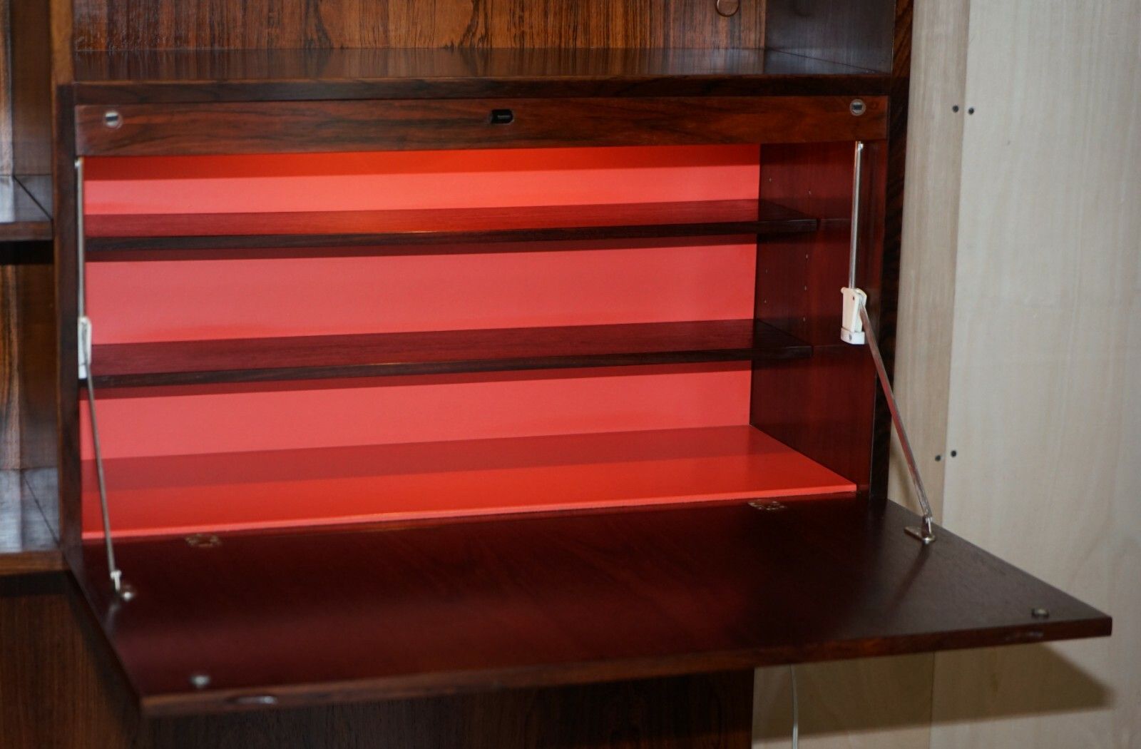Fine Danish Rosewood Mid Century Modern Rosewood 1960's Bookcase Bar Sideboard photo vintage