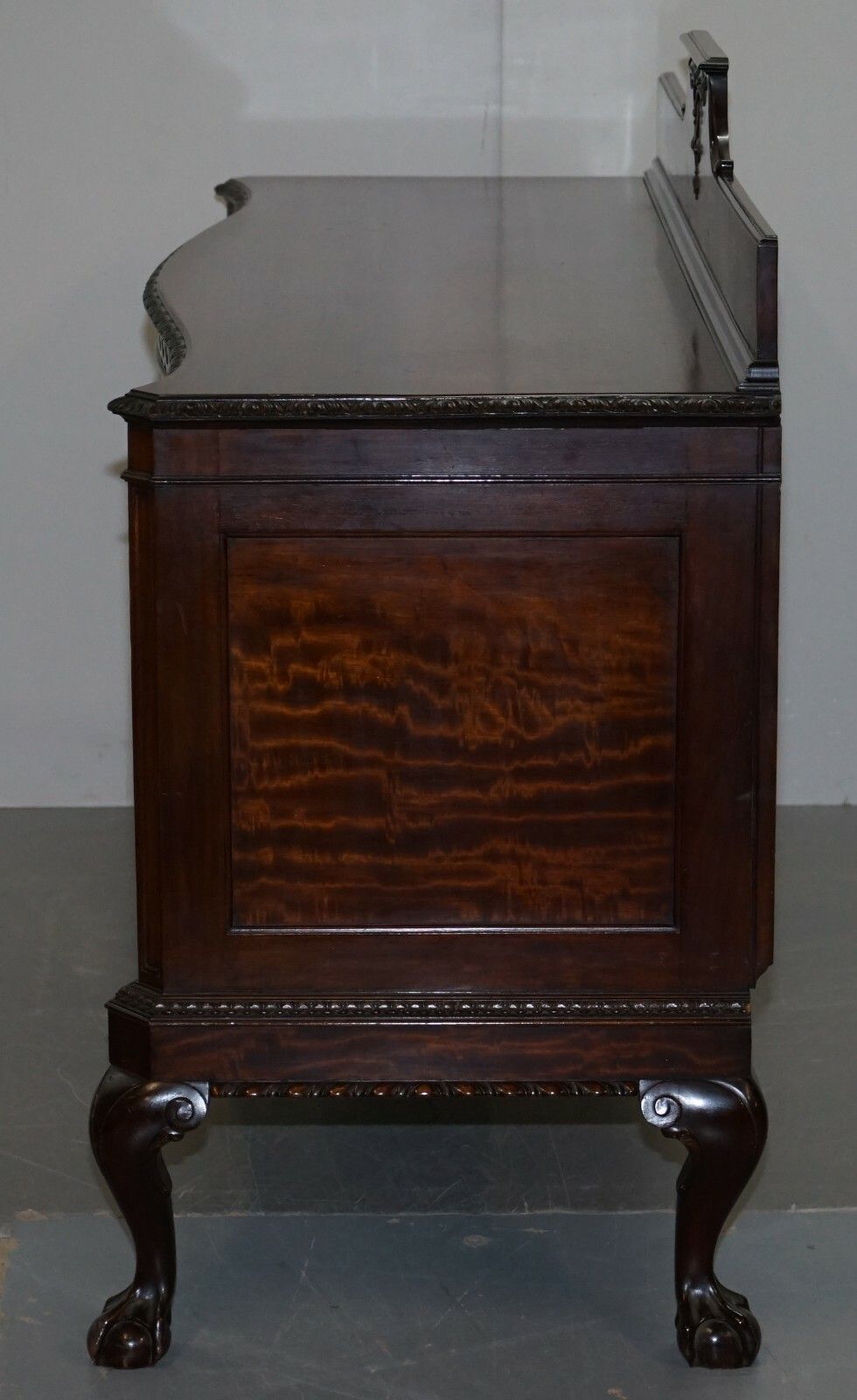 photo for sale Victorian Thomas Chippendale Claw & Ball Feet Sideboard Flamed Curl Mahogany