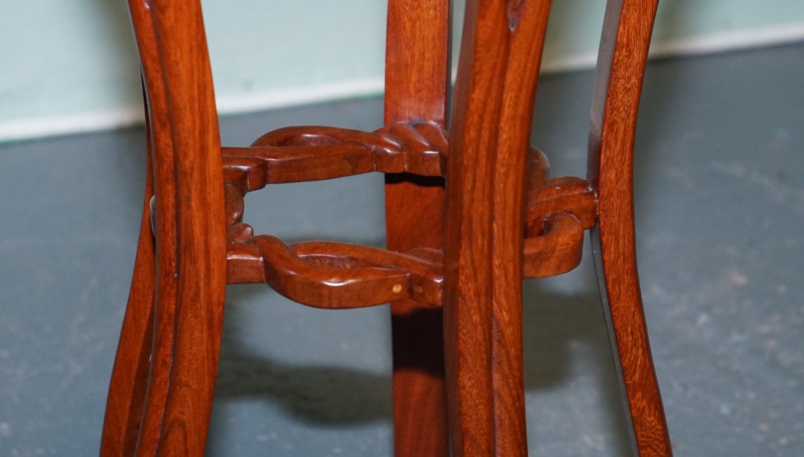 Chinese Hardwood Plant Stand With Pierced Design & Cabriole Legs photo buy