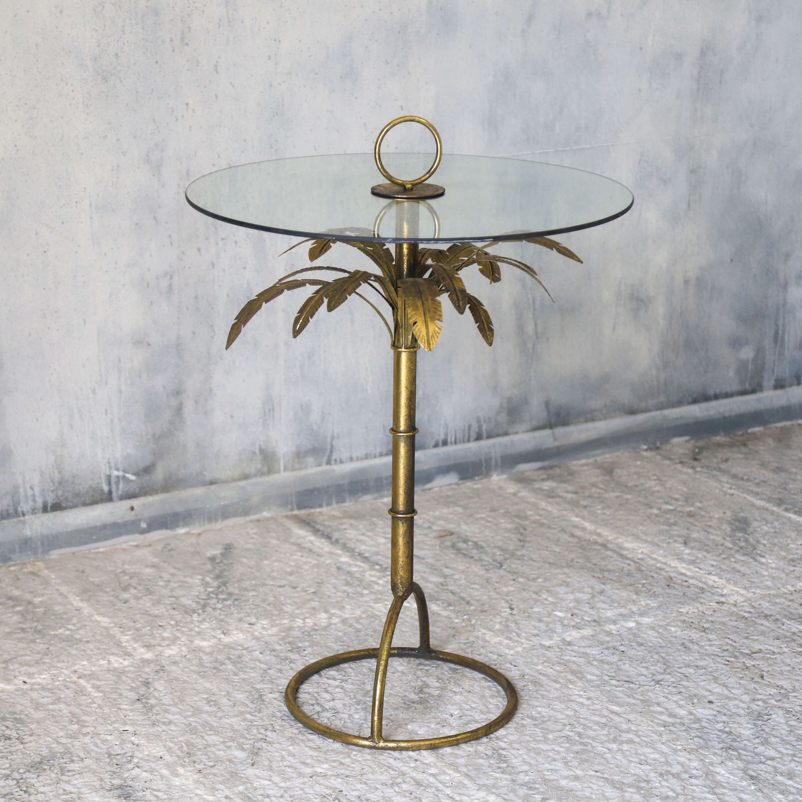 Mid Century Glass Table   Gatsby Glass Top Table photo for sale