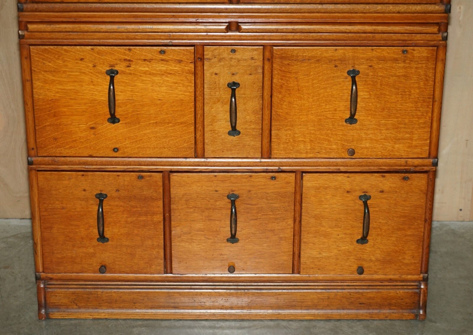 Super Rare Antique Globe Wernicke Haberdashery Shops Cabinet Filing Bookcase photo vinterior