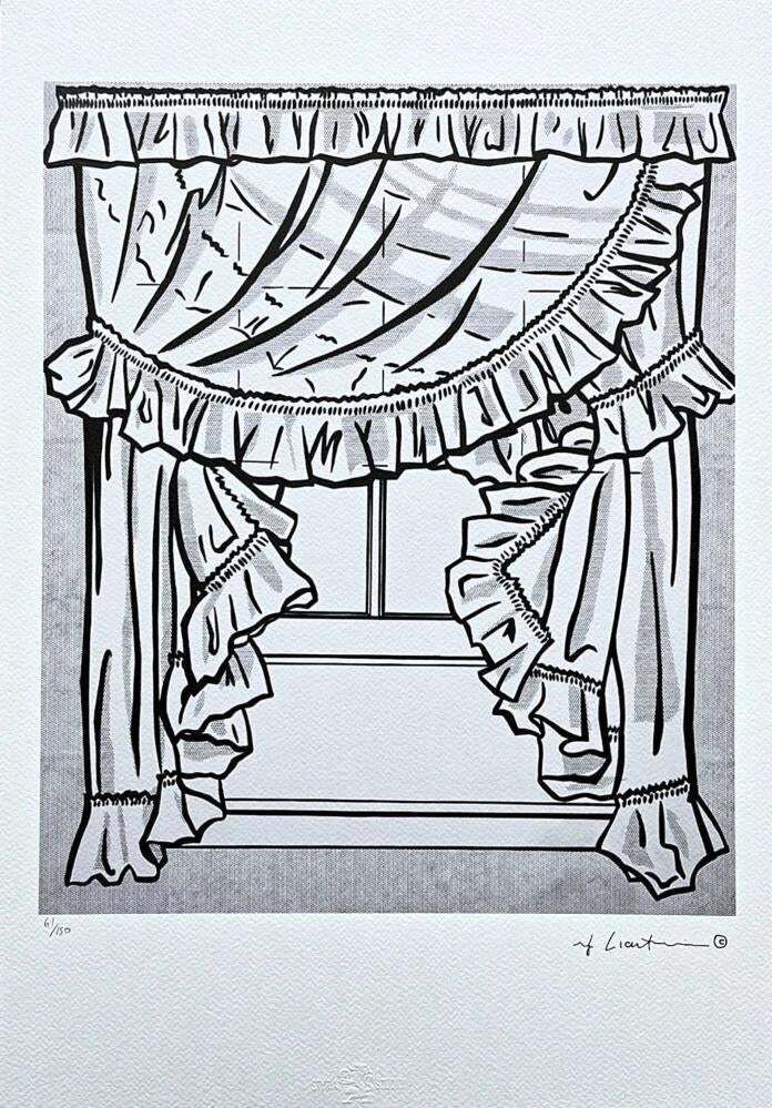 After Roy Lichtenstein, "Curtains", 1990s, Silk Screen