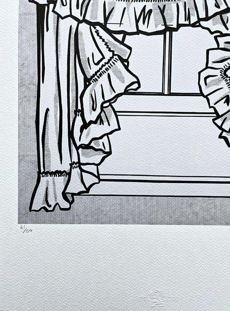 Naar Roy Lichtenstein, "Curtains", jaren 1990, zeefdruk photo furniture