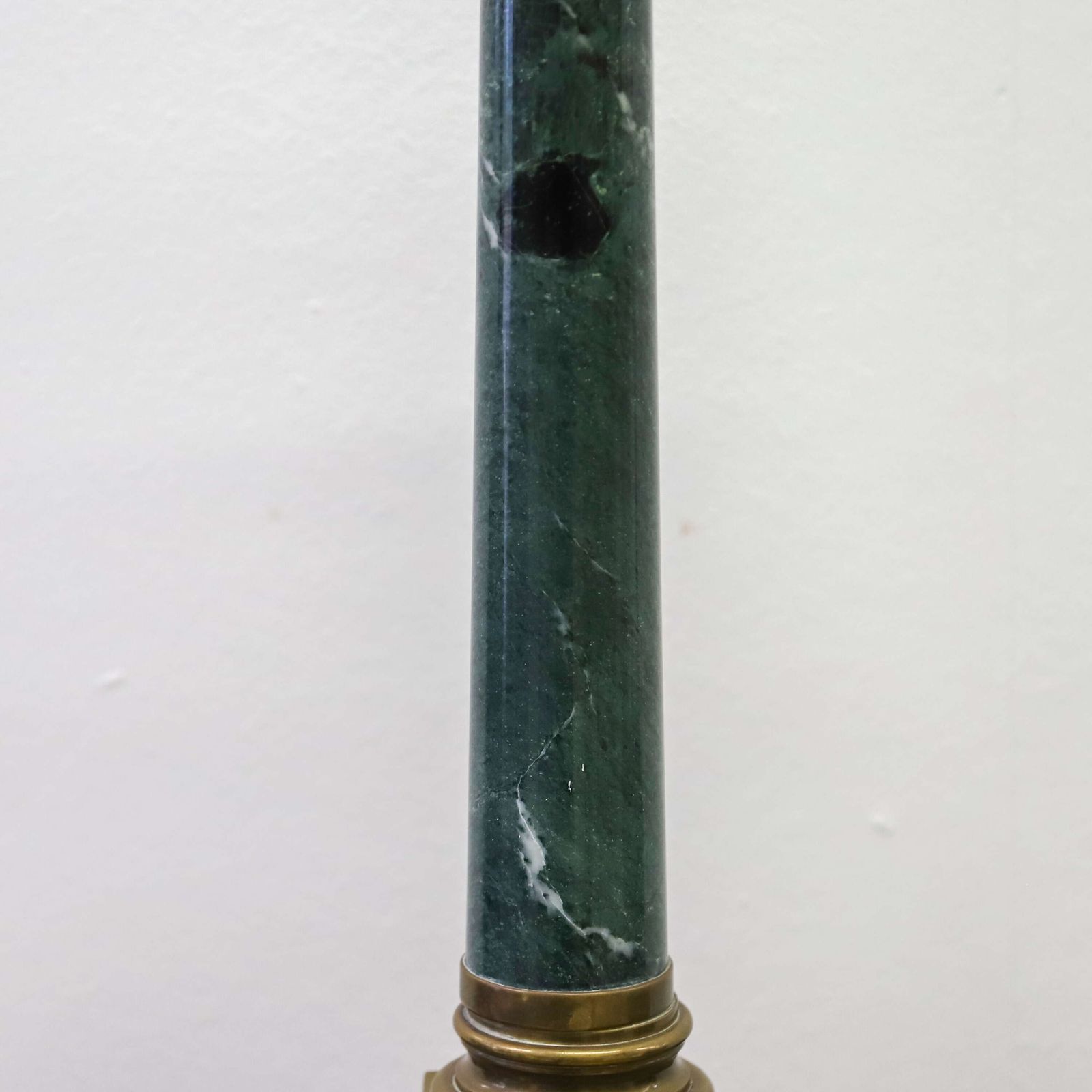 20th Century Brass And Marble Table Lamp In The Form Of A Corinthian Column photo 395.0