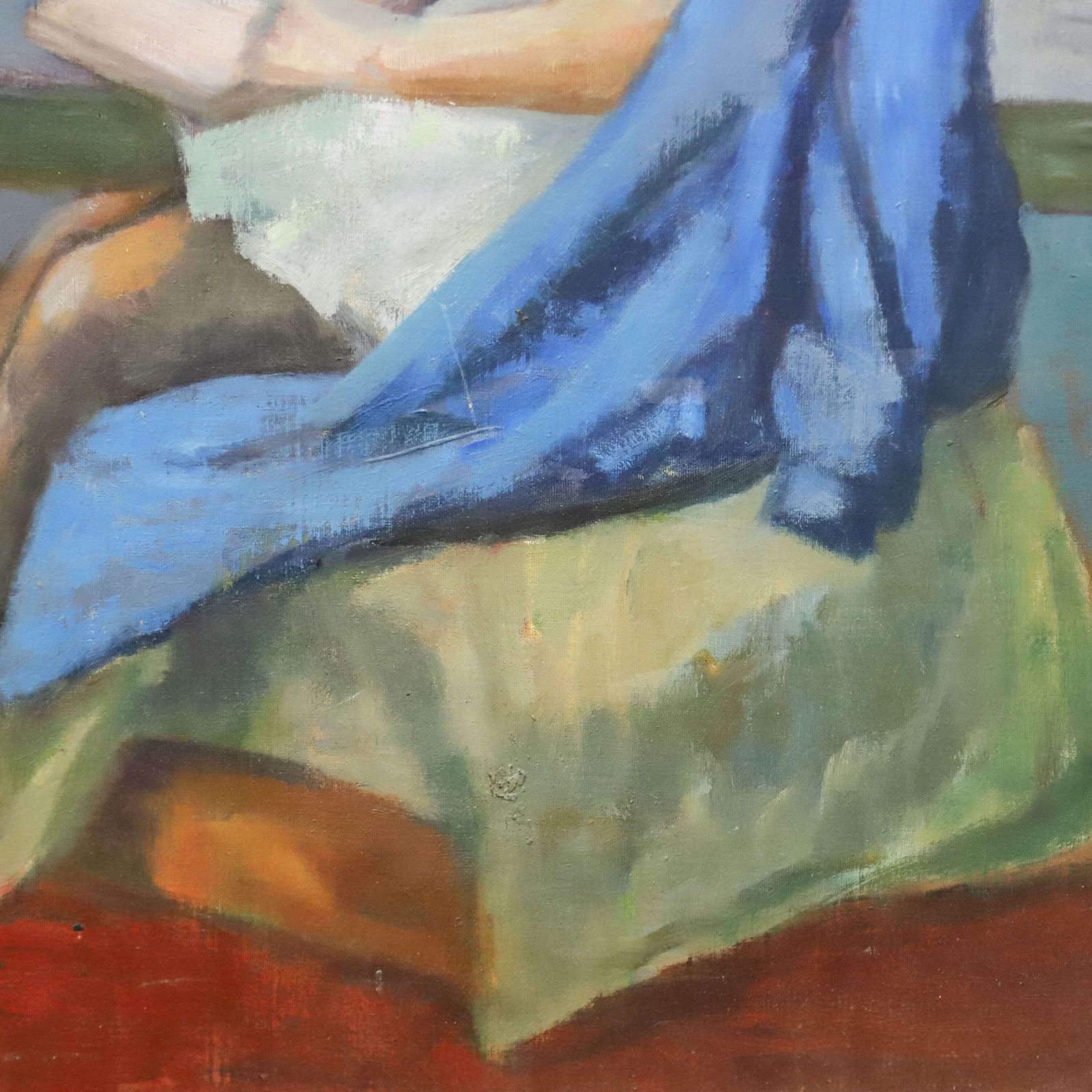 Vintage Painting Of A Seated Ballerina photo 285.0