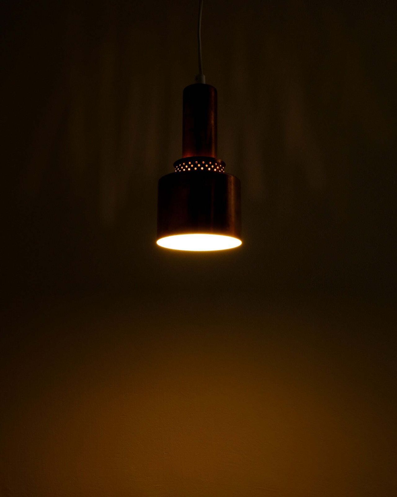 Vintage Swedish Mid Century Copper Ceiling Pendant Lamp By Hans Agne Jakobsson, 1950s photo for sale