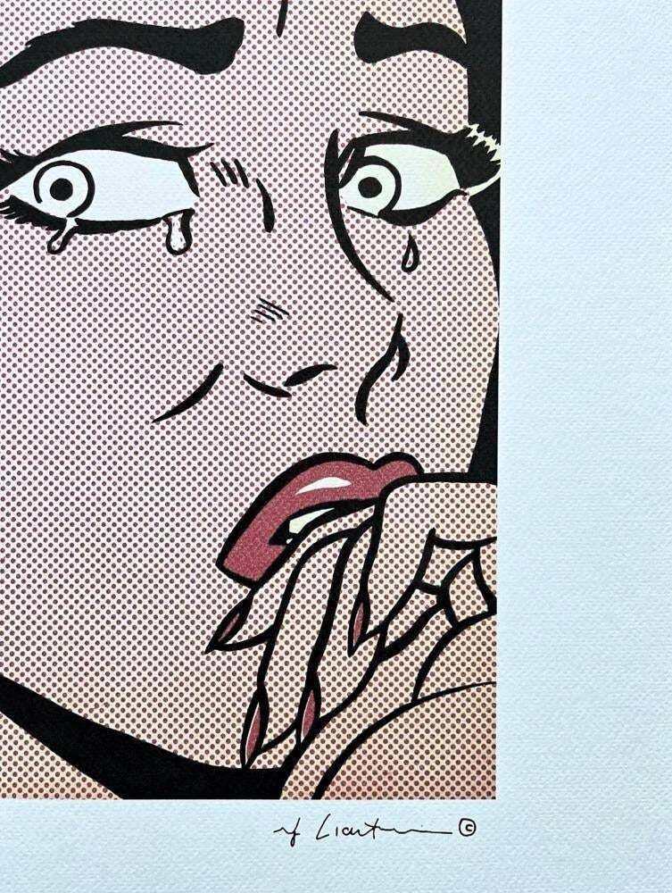 Roy Lichtenstein — Crying Girl, Executed In The 1990s. Limited Edition Silkscreen photo furniture