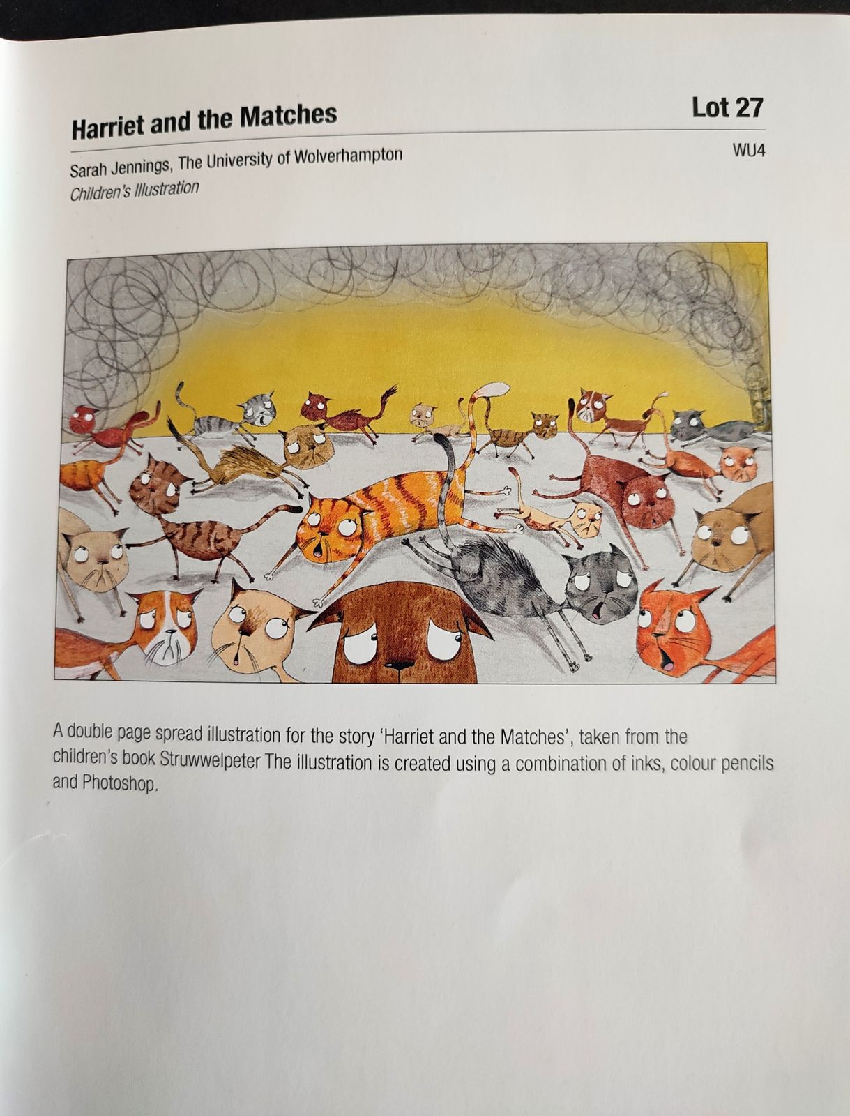 Sarah Jennings 'Harriet And The Matches' Limited Edition Print 'Screaming Cats' photo for sale
