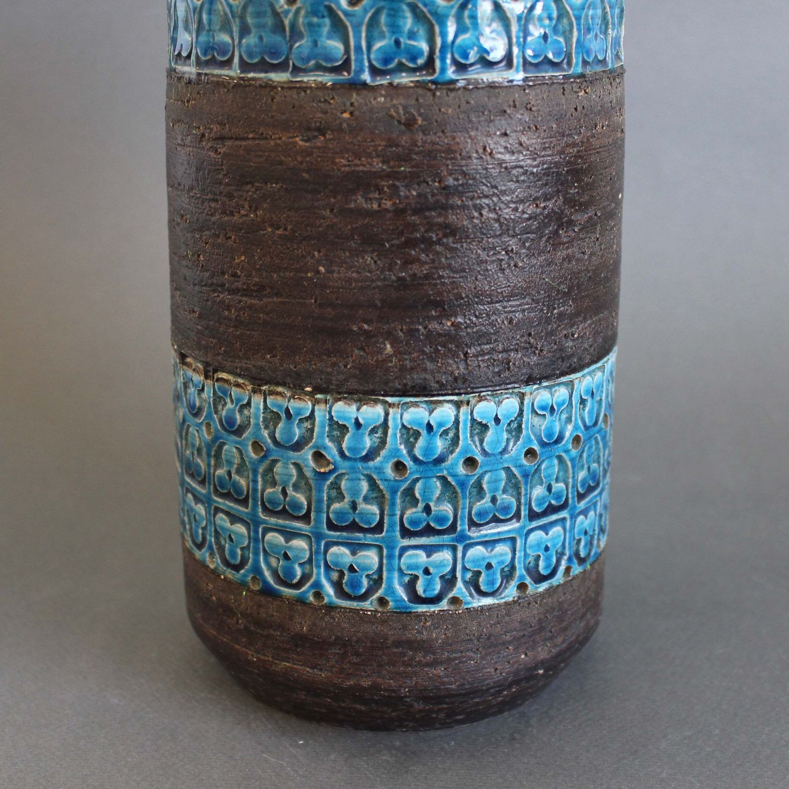 Mid Century Italian Ceramic Trifoglio Range Vase By Aldo Londi For Bitossi (1964) photo vintage