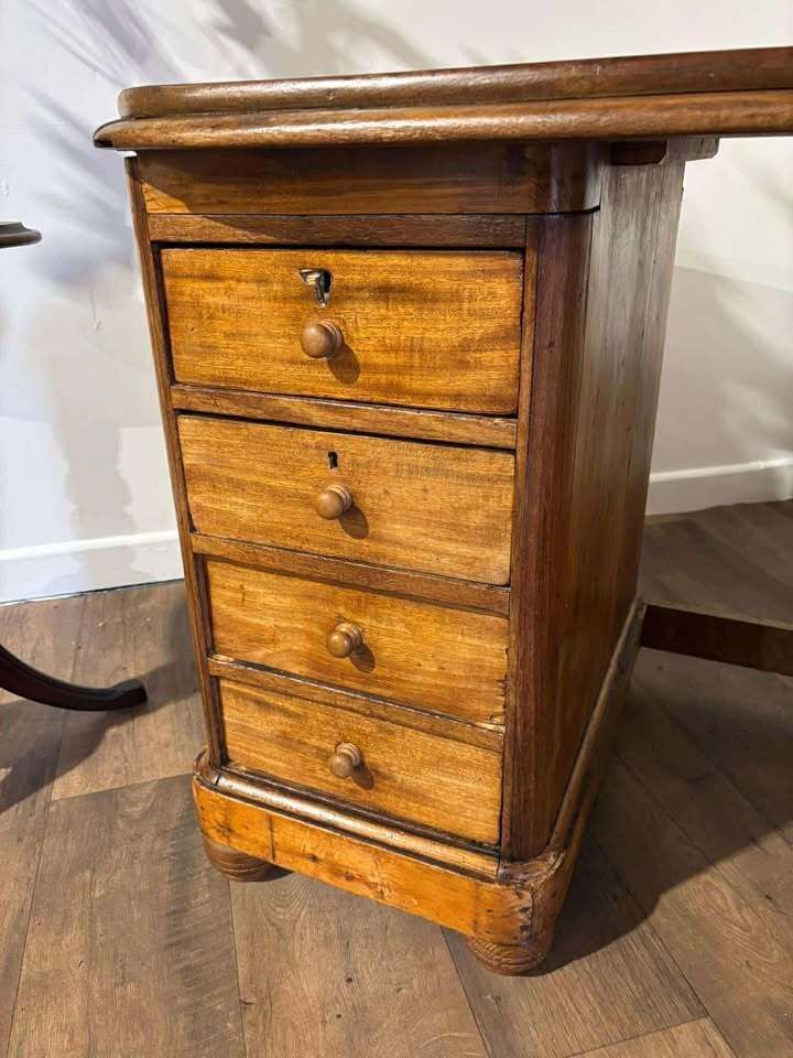 photo for sale Victorian Pine Kneehole Desk