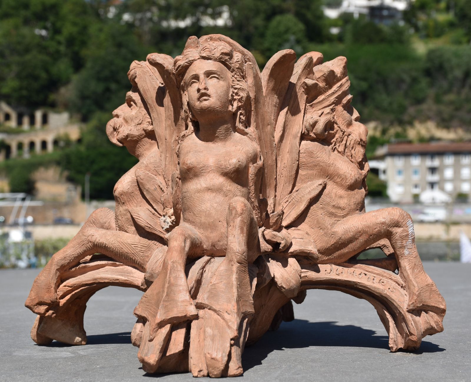 Art Maurice Journès, Centrepiece/Salt Cellar With Marine Deities (Bagnères De Bigorre 1876) photo