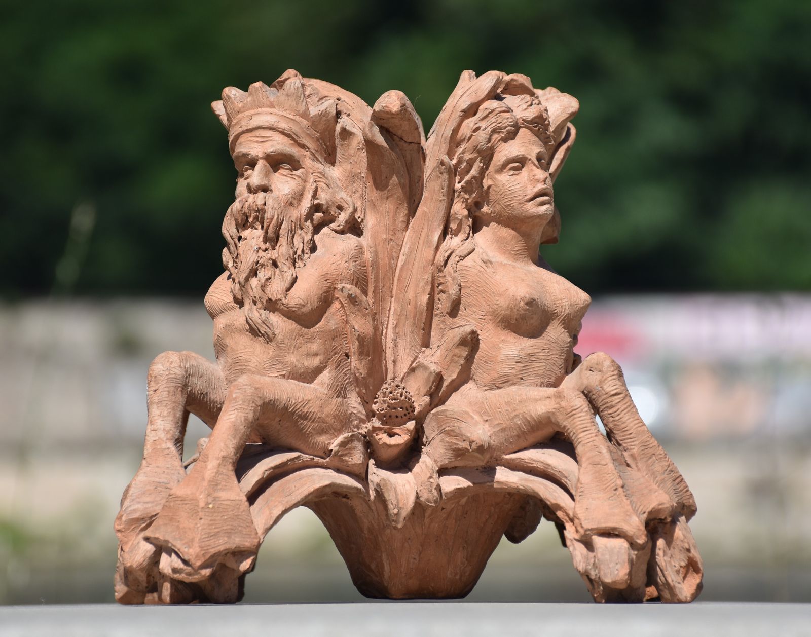photo vinterior Maurice Journès, Centrepiece/Salt Cellar With Marine Deities (Bagnères De Bigorre 1876)