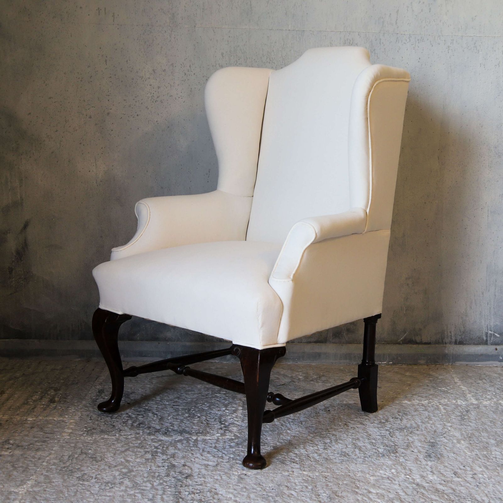 19th Century Arm Chair Newly Upholstered In Calico photo 1245.0
