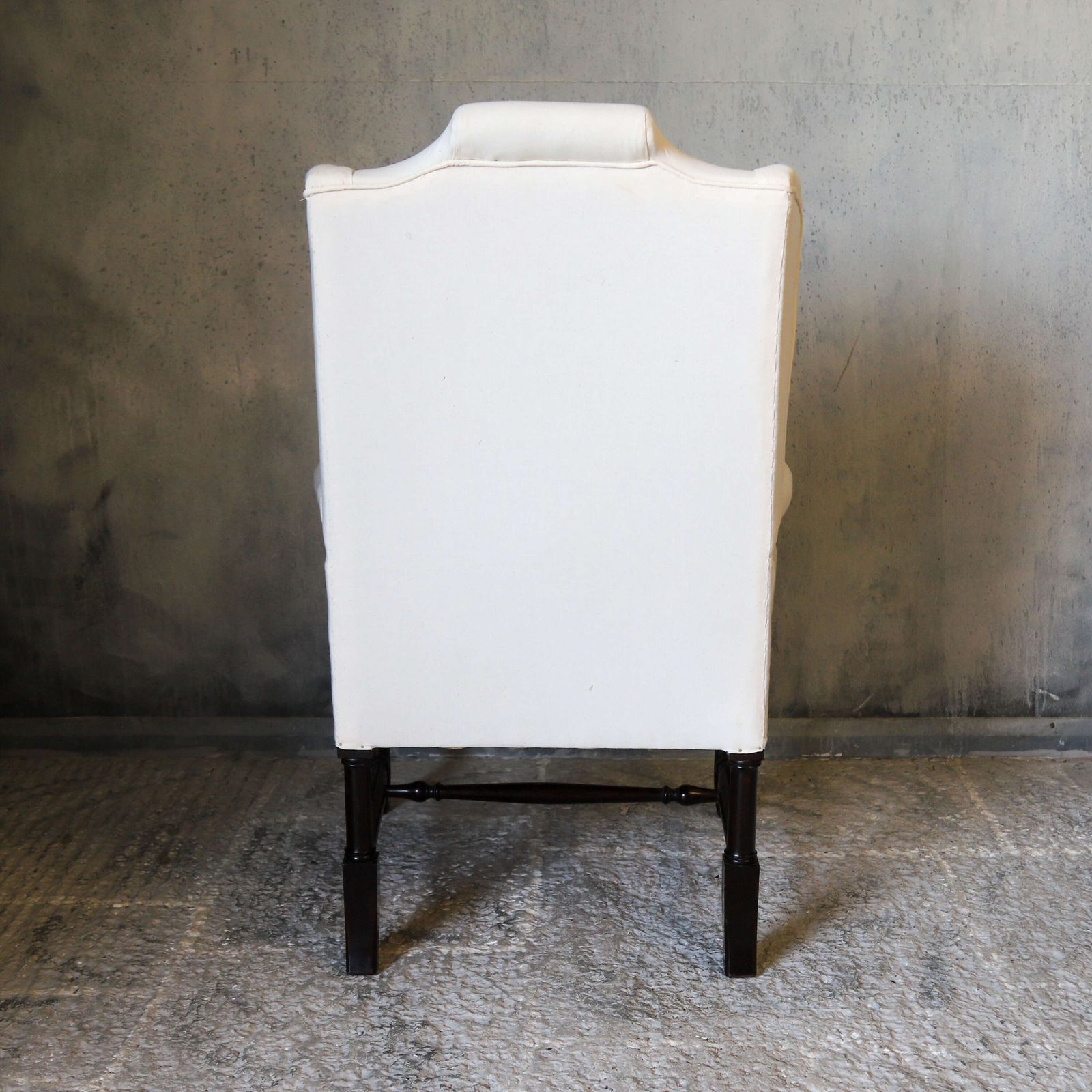 19th Century Arm Chair Newly Upholstered In Calico photo buy
