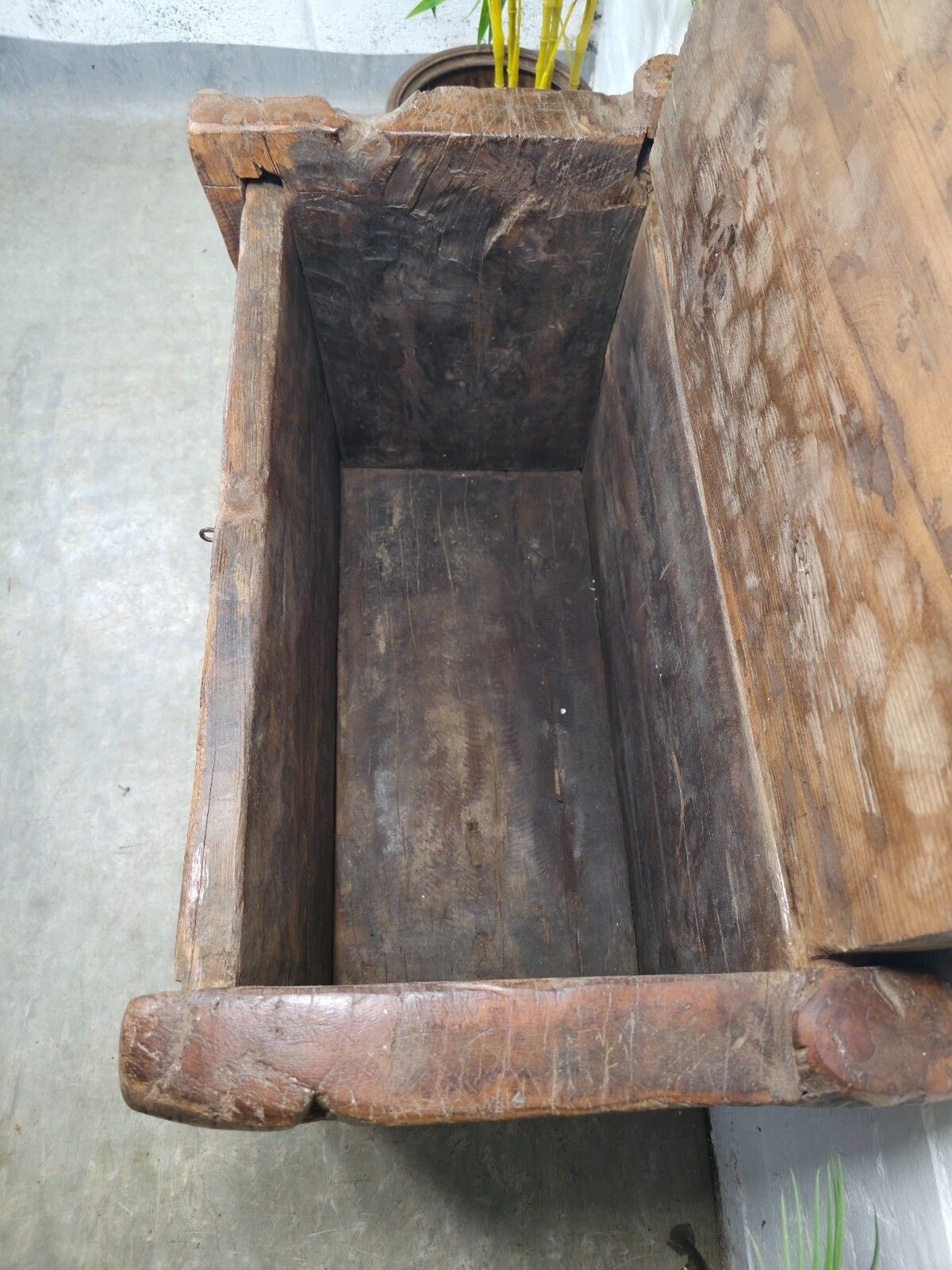 Vintage Rustic Wabi Sabi Himalayan Himachal Wooden Trunk Chest Blanket Box photo Home Decor