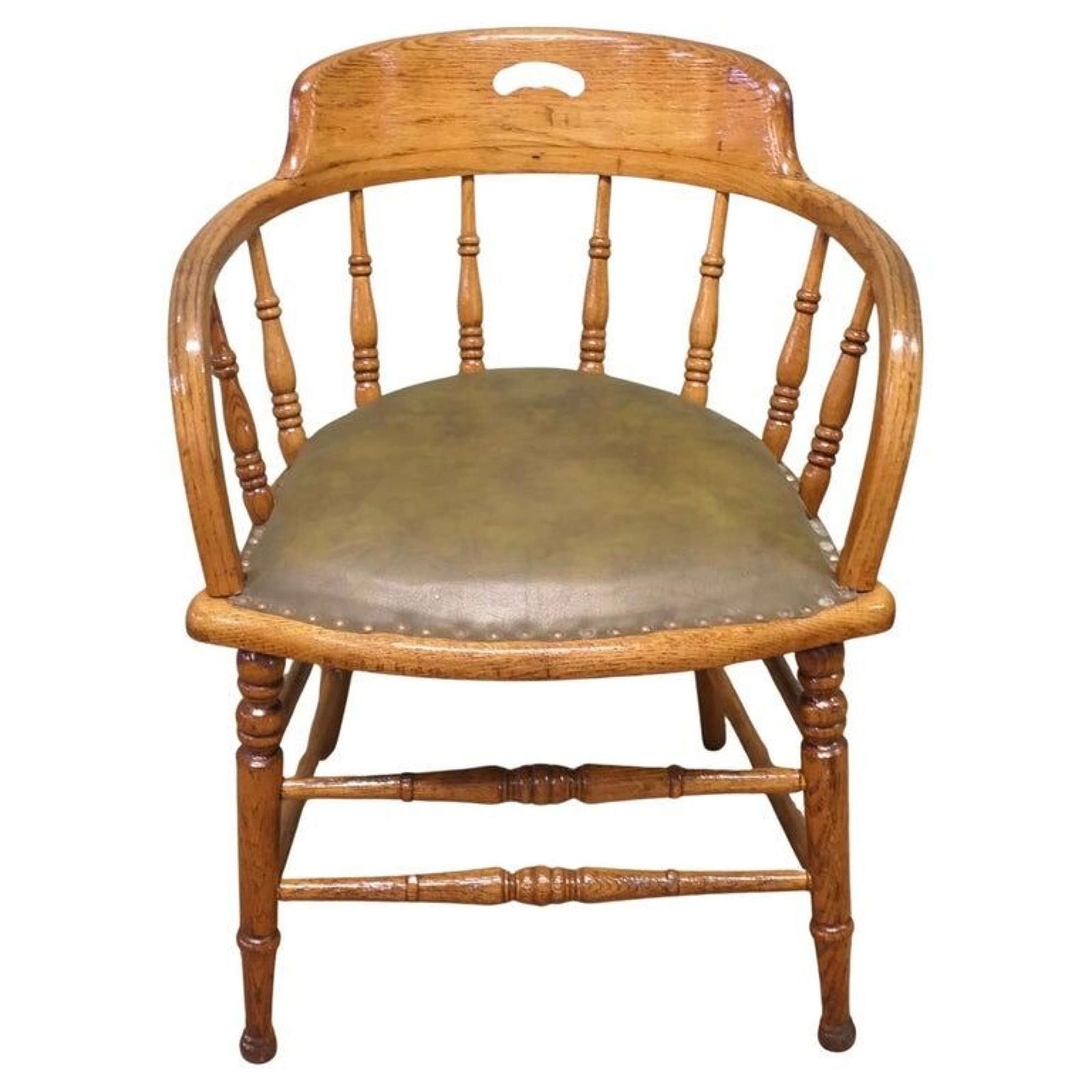 Golden Oak Smokers Bow Office Or Desk Chair