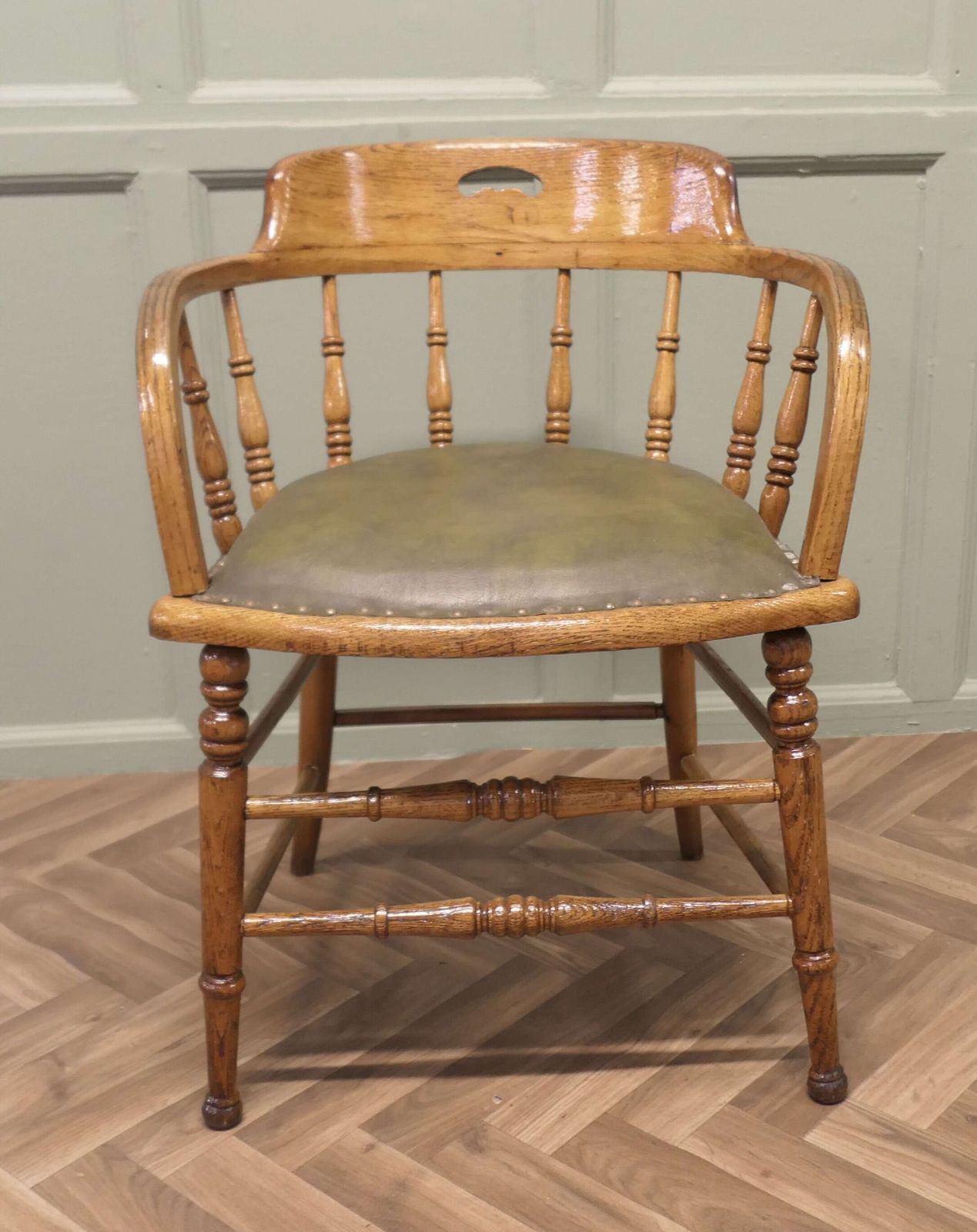 Golden Oak Smokers Bow Office Or Desk Chair photo furniture