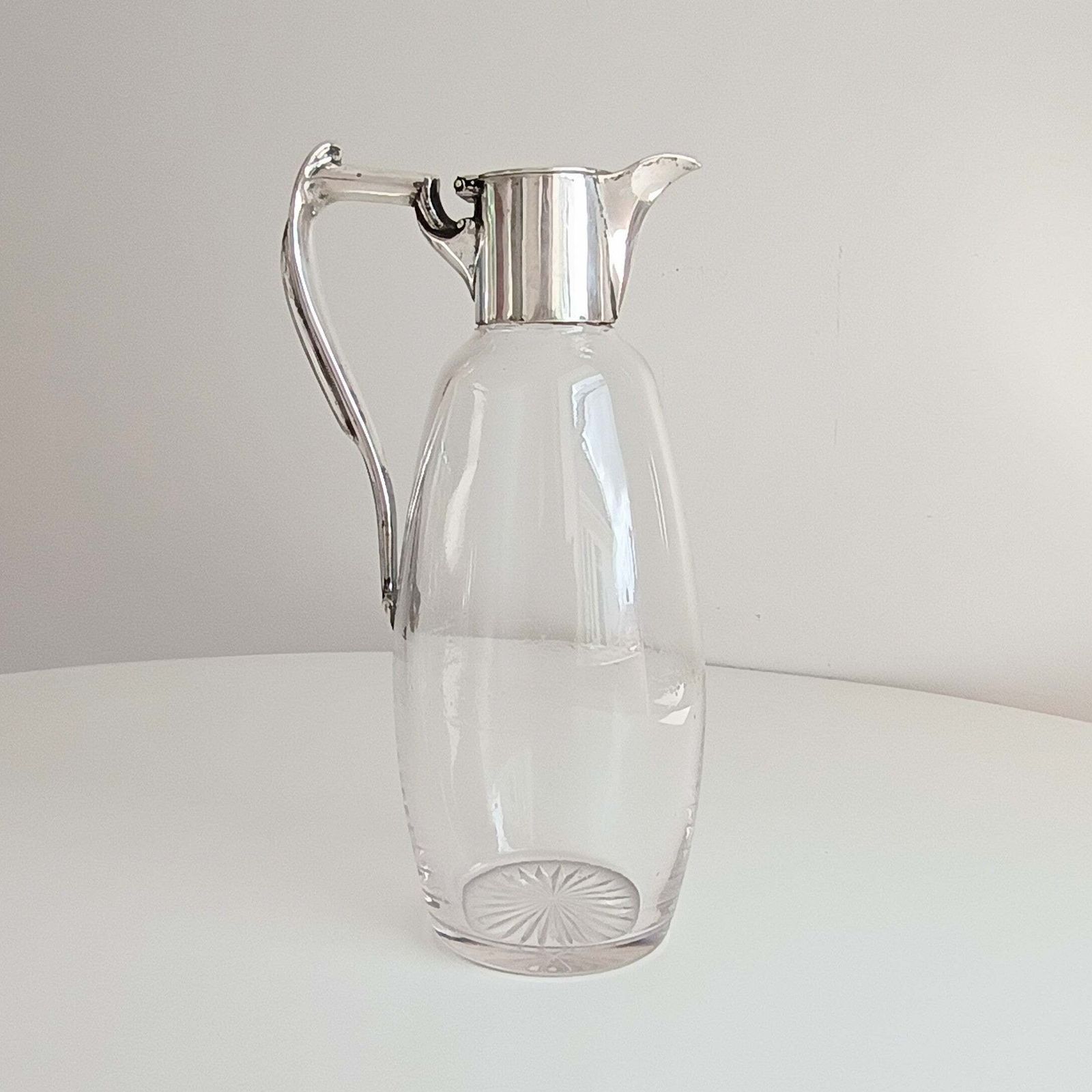 Mappin And Webb Art Nouveau Claret Jug   Princes Plate Whiplash Curve Handle Monogram Cw, Possibly Huntley And Palmer Biscuit Tin Connection photo 250.0