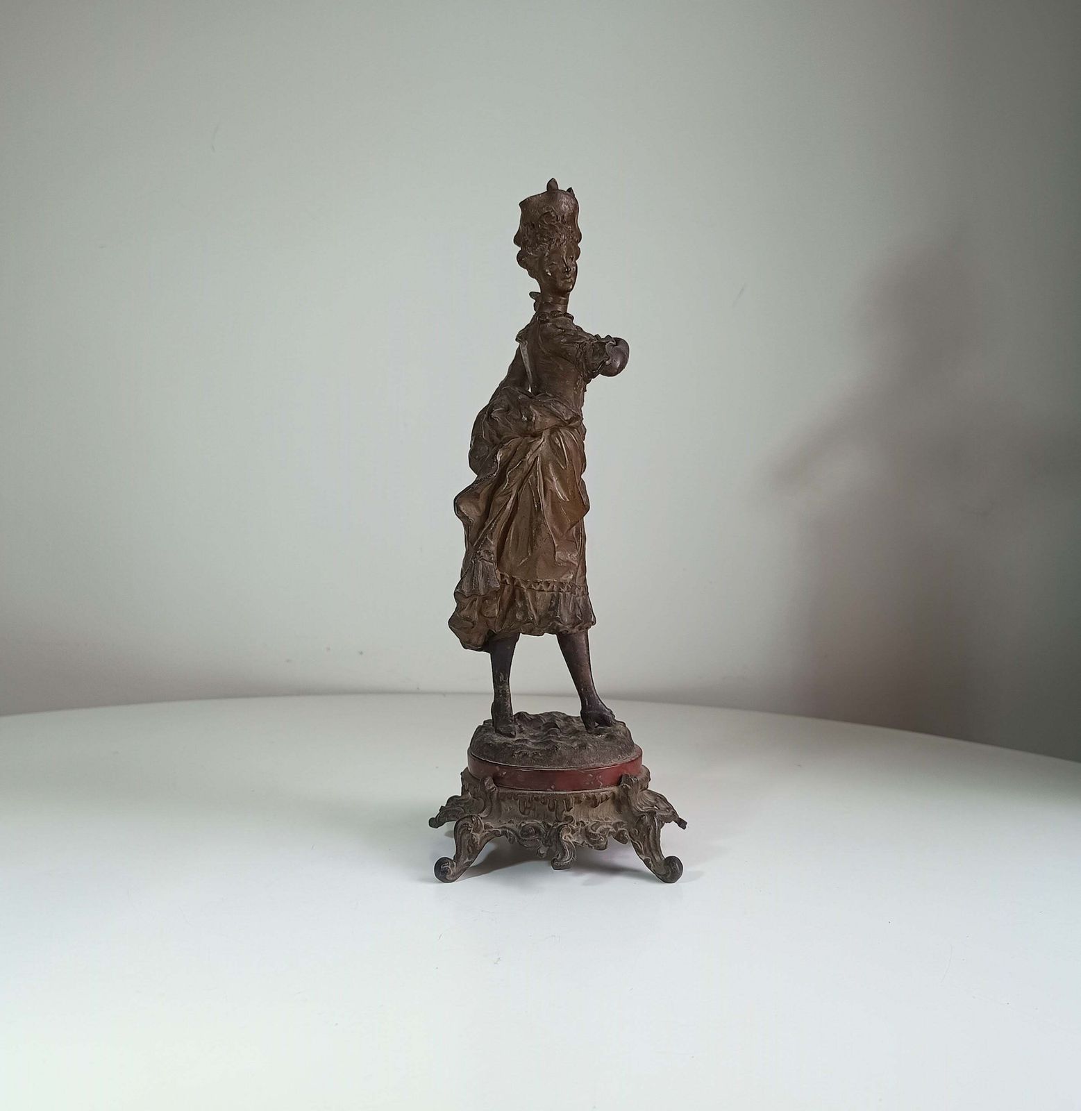 photo furniture 19th Century Classical Bronzed Spelter Sculpture Signed Ernest Rancoulet, Napoleon III Style