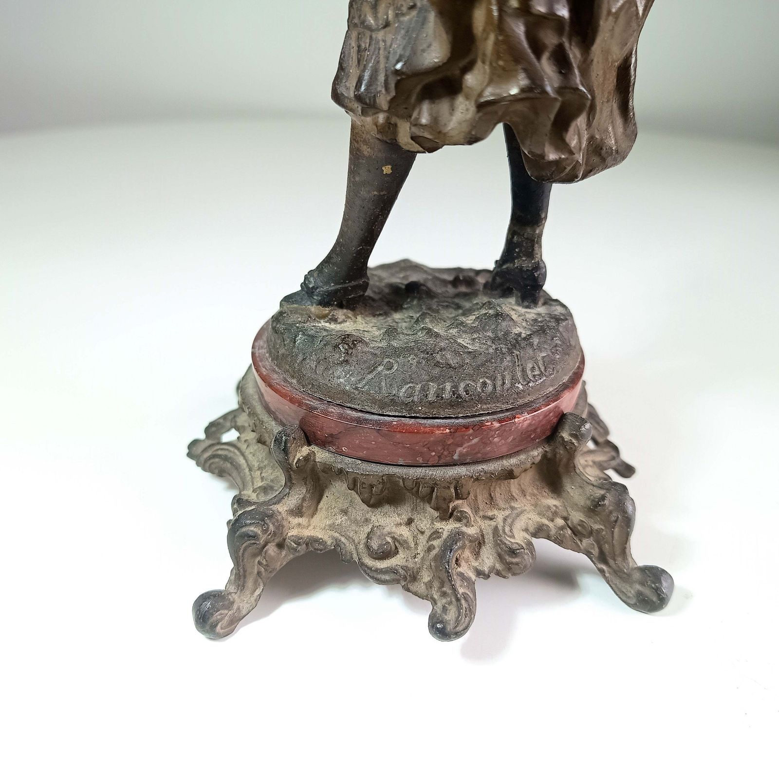 photo vinterior 19th Century Classical Bronzed Spelter Sculpture Signed Ernest Rancoulet, Napoleon III Style