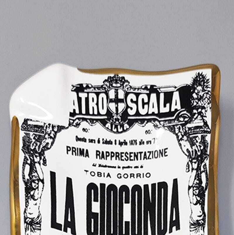 1960s Catchall/Vide Poche In Porcelain "La Gioconda" By Piero Fornasetti. Made In Italy. photo vinterior