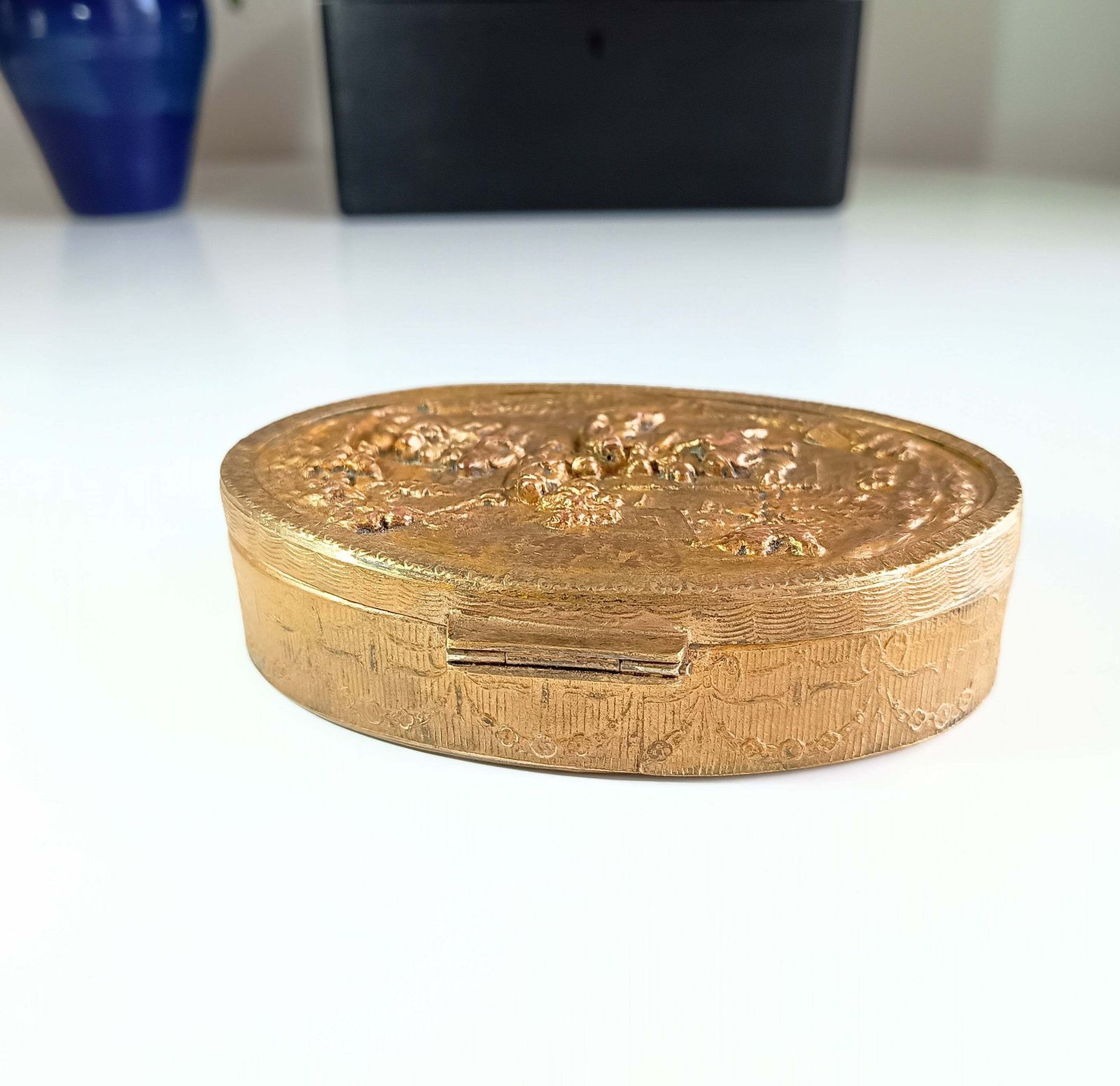 Empire Style French Ormolu Trinket Box, C. Late 19th Century photo 125.0