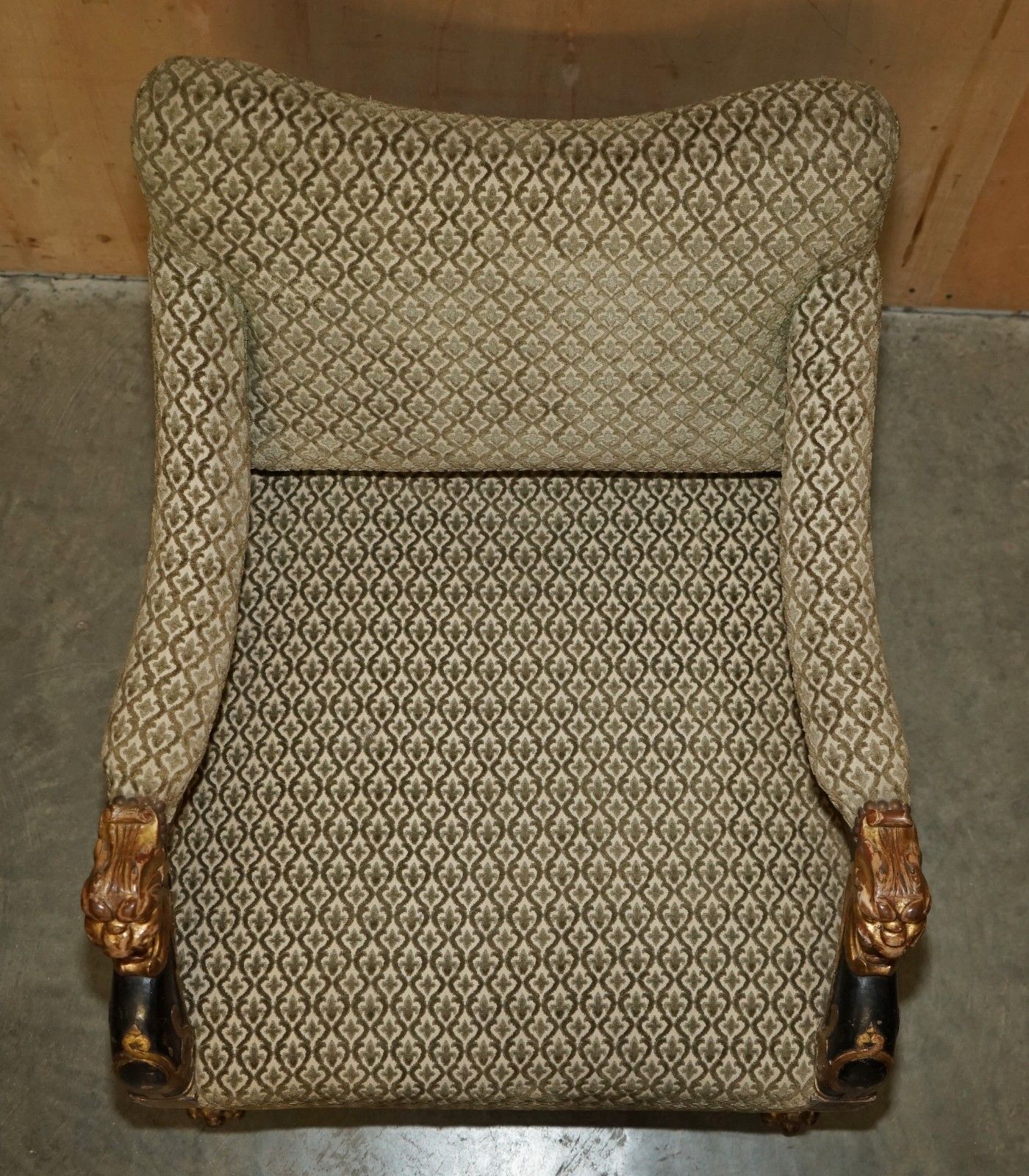 photo vinterior Regency Bronzed Parcel Gilt Library Armchair After A Design By George Smith 1815