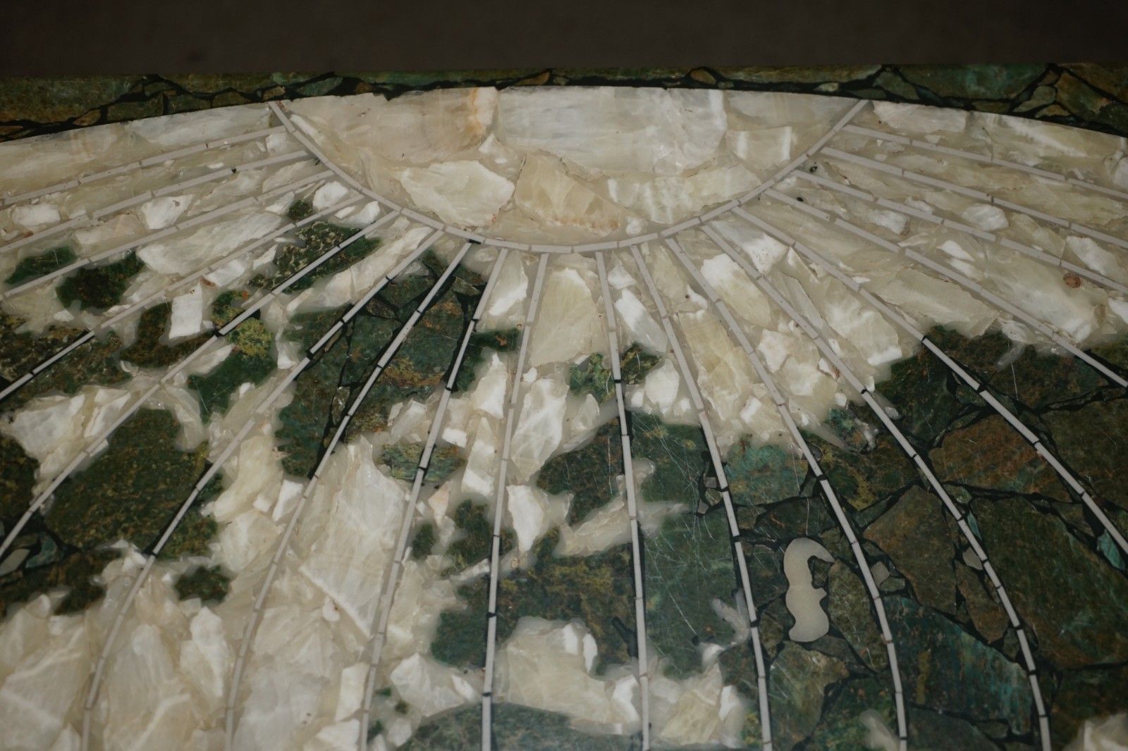 Mid Century Modern 1950's Italian Marble & Onyx World Map Coffee Cocktail Table photo vintage