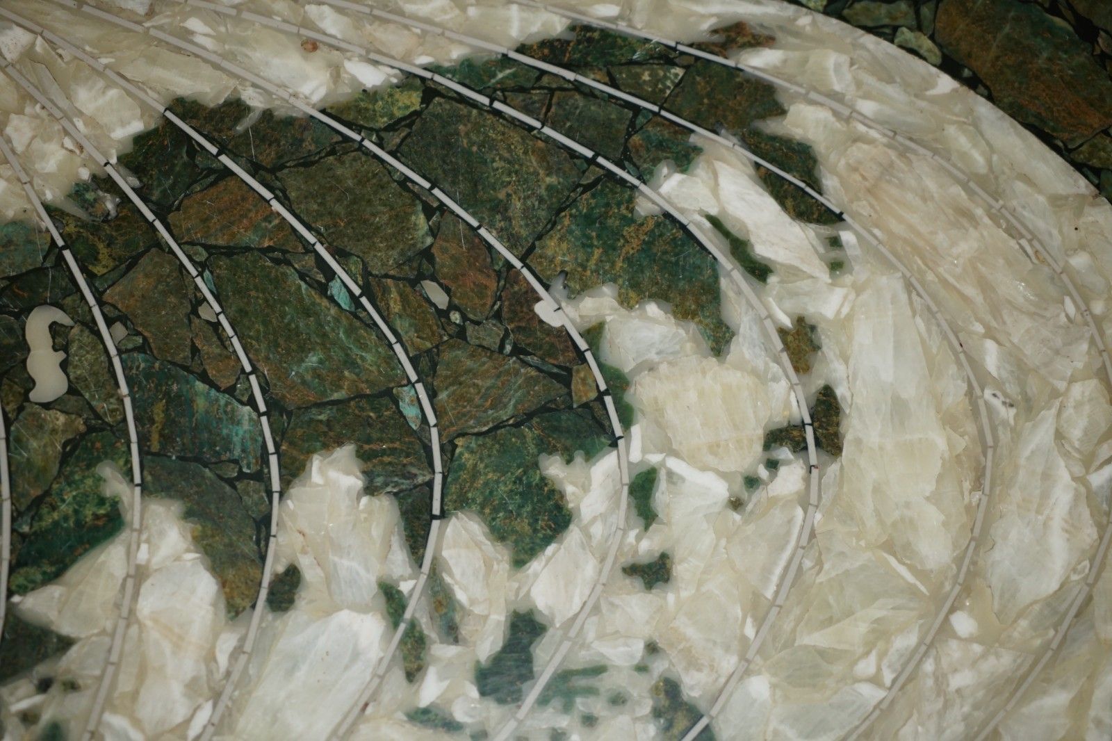Furniture Mid Century Modern 1950's Italian Marble & Onyx World Map Coffee Cocktail Table photo