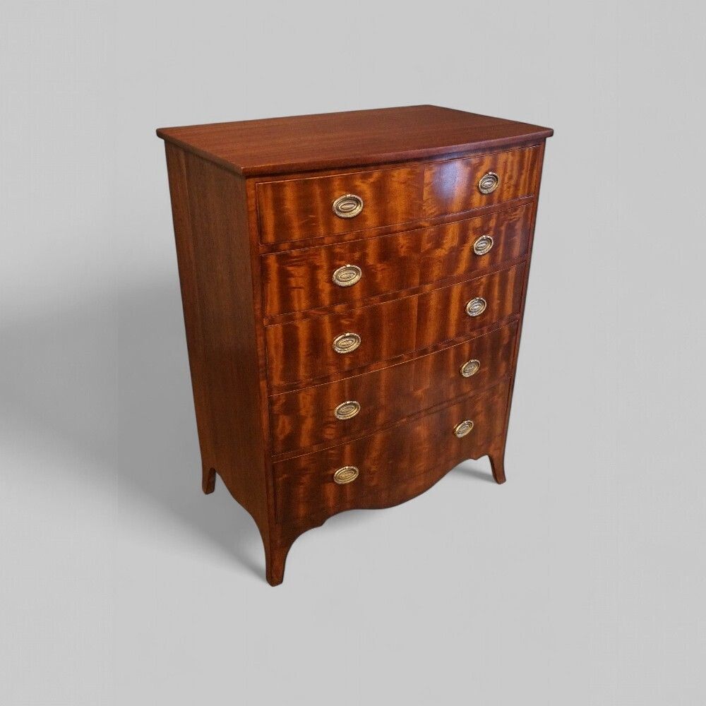 George VI Mahogany Bow Front Chest photo vinterior