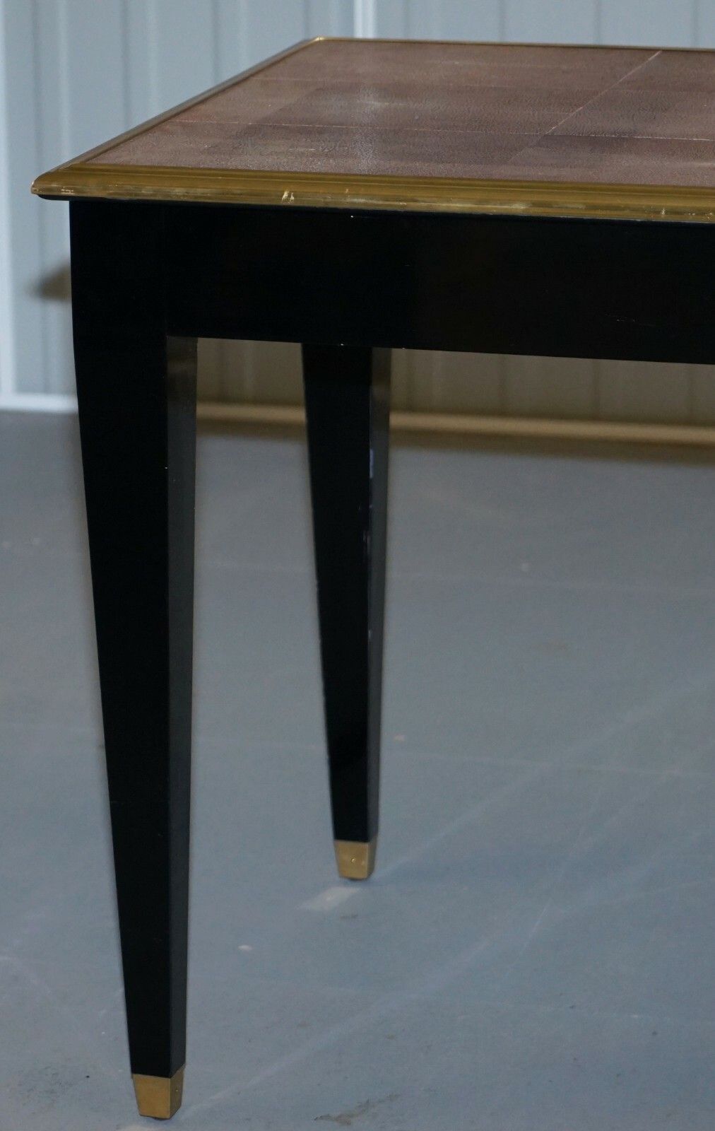 photo for sale Rrp £13,000 Original Shagreen Gilt Metal Writing Table Desk With Single Drawer