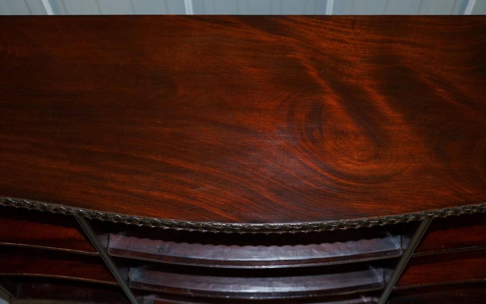 Gardner & Son Circa 1840 Serpentine Fronted Claw & Ball Feet Library Bookcase photo 3950.0