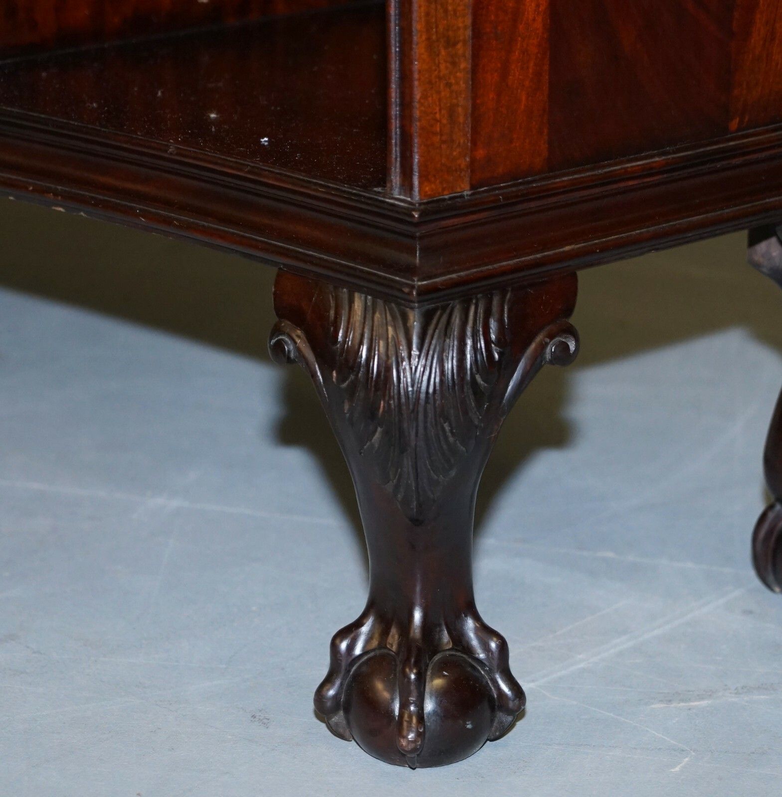 Gardner & Son Circa 1840 Serpentine Fronted Claw & Ball Feet Library Bookcase photo vintage