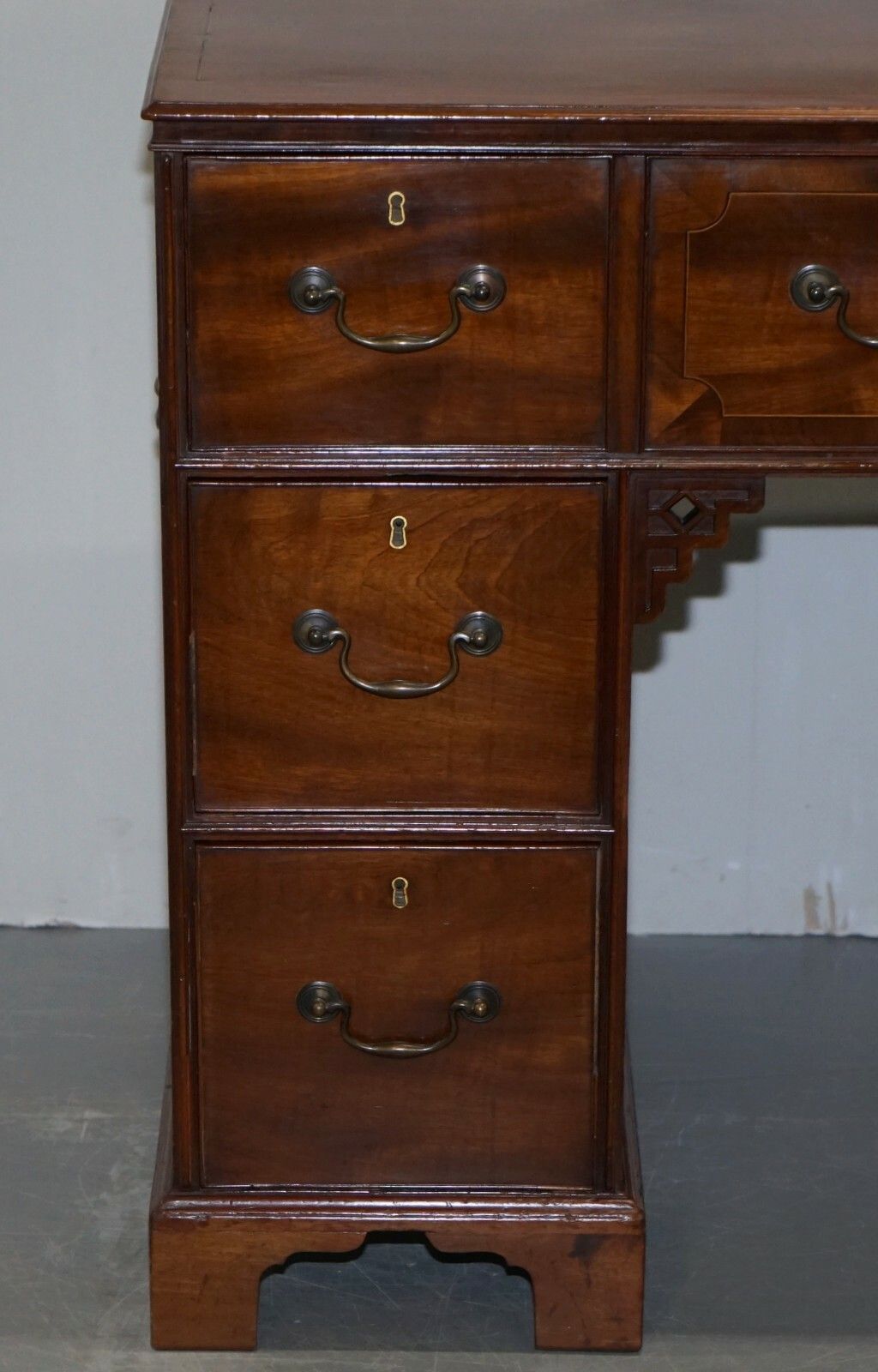 Original Georgian / Regency Military Campaign Desk With Large Map Drawer Circa photo Furniture
