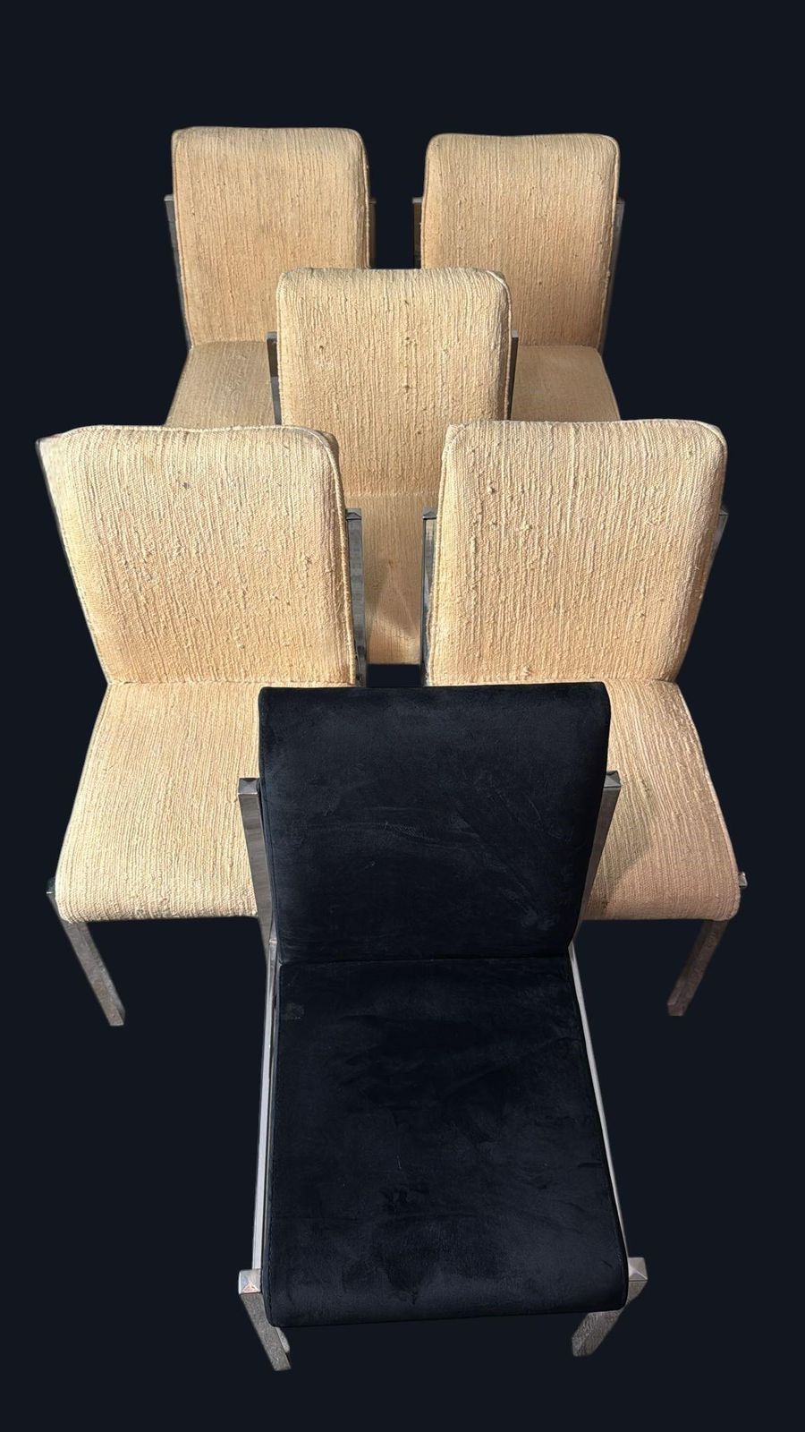 Mid Century Italian Chrome Dining Chairs Set Of 6 photo furniture