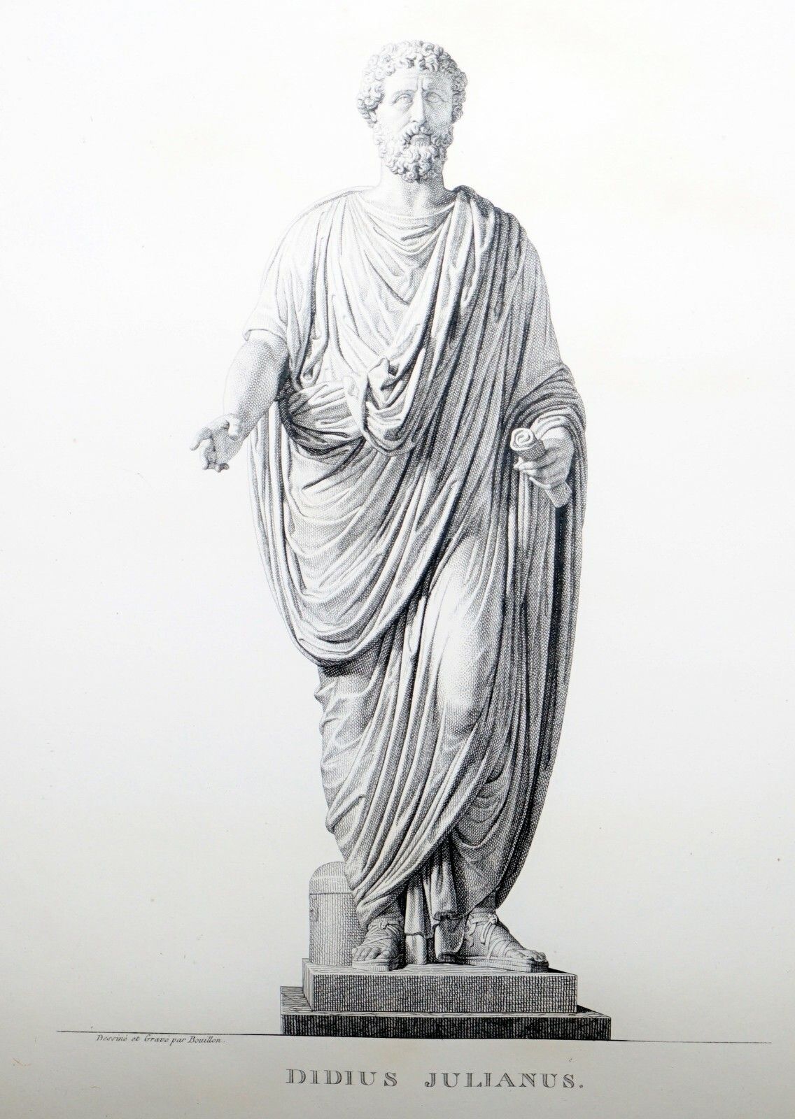 Exquisite Suite Of Four 1800 Bouillon Copper Plate Engraved Roman Statue Prints photo buy