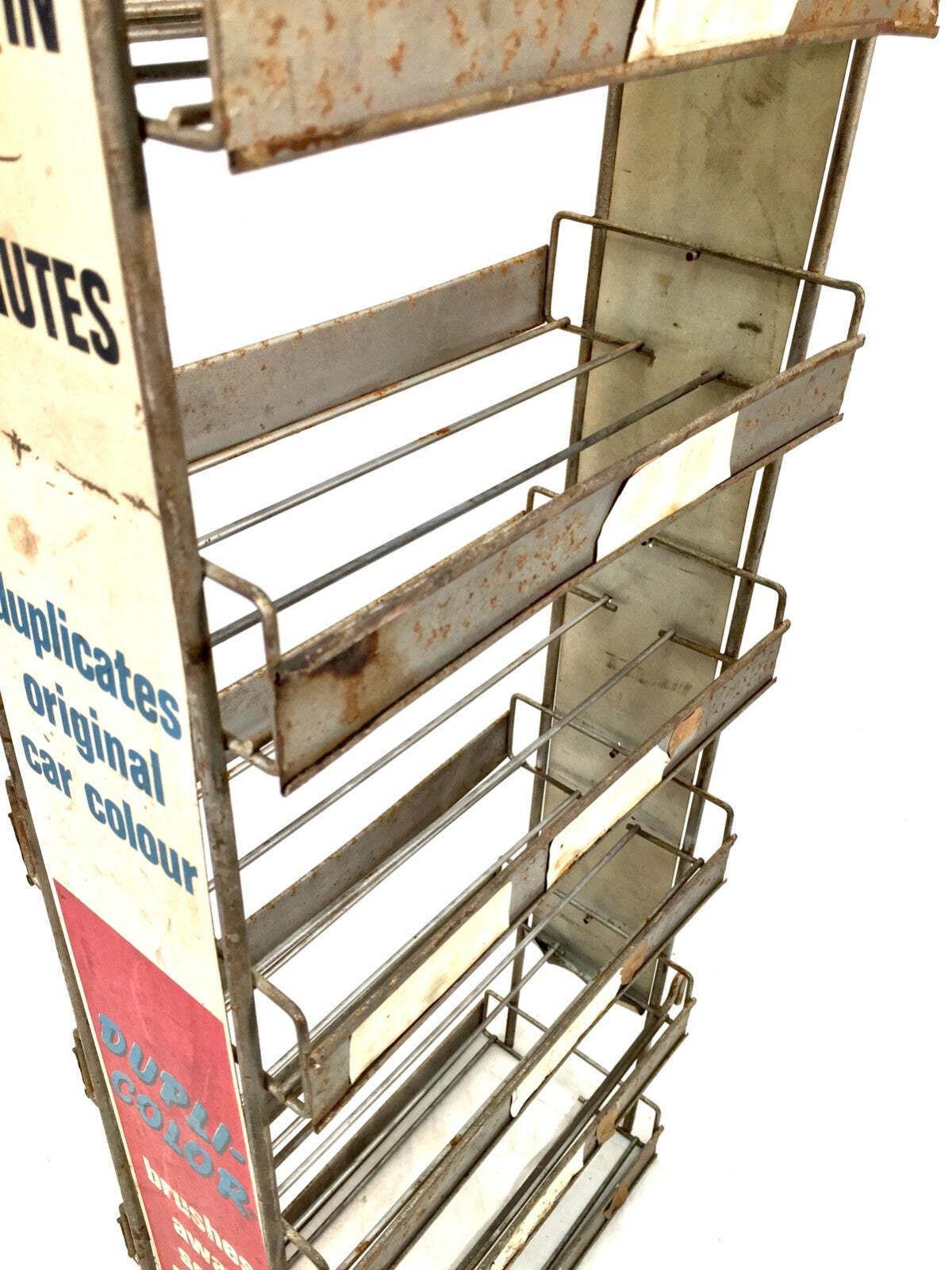 Antique Advertising 1970s Dupli Color Car Garage Shop Display Dispenser Rack photo vinterior