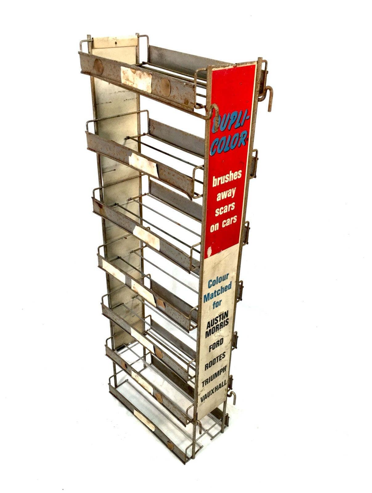 Antique Advertising 1970s Dupli Color Car Garage Shop Display Dispenser Rack photo vintage