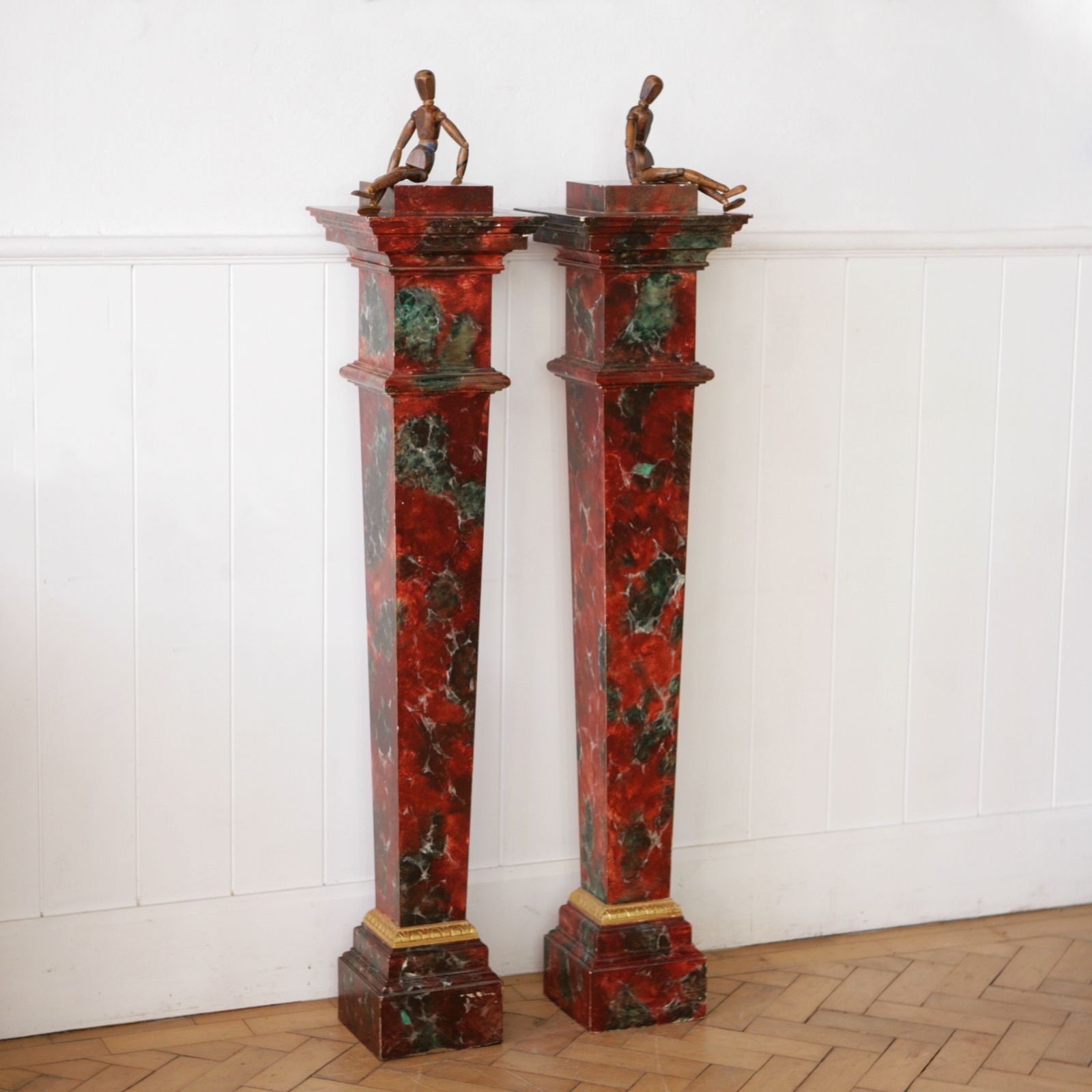 Pair Of Faux Marble Display Pedestals. photo buy