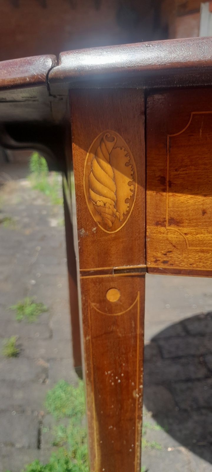 Sheraton Revival Drop Leaf Table In Need Of Restoration photo Furniture
