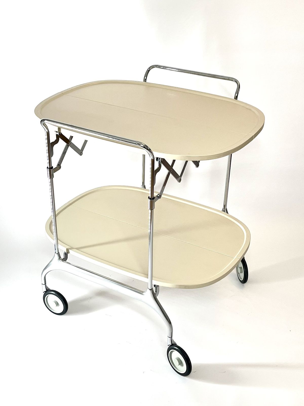 Vintage Kartell Gastone Foldable Serving Trolley/Bar Cart By Antonio Citterio With Oliver Löw, Italy, 1980s