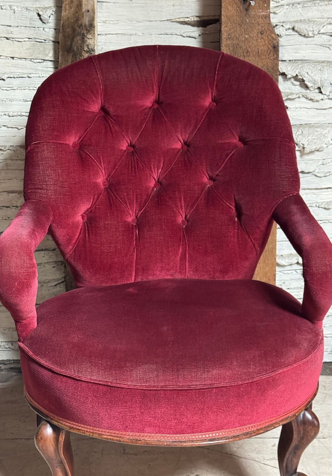 Victorian Iron Framed Button Back Armchair photo vinterior