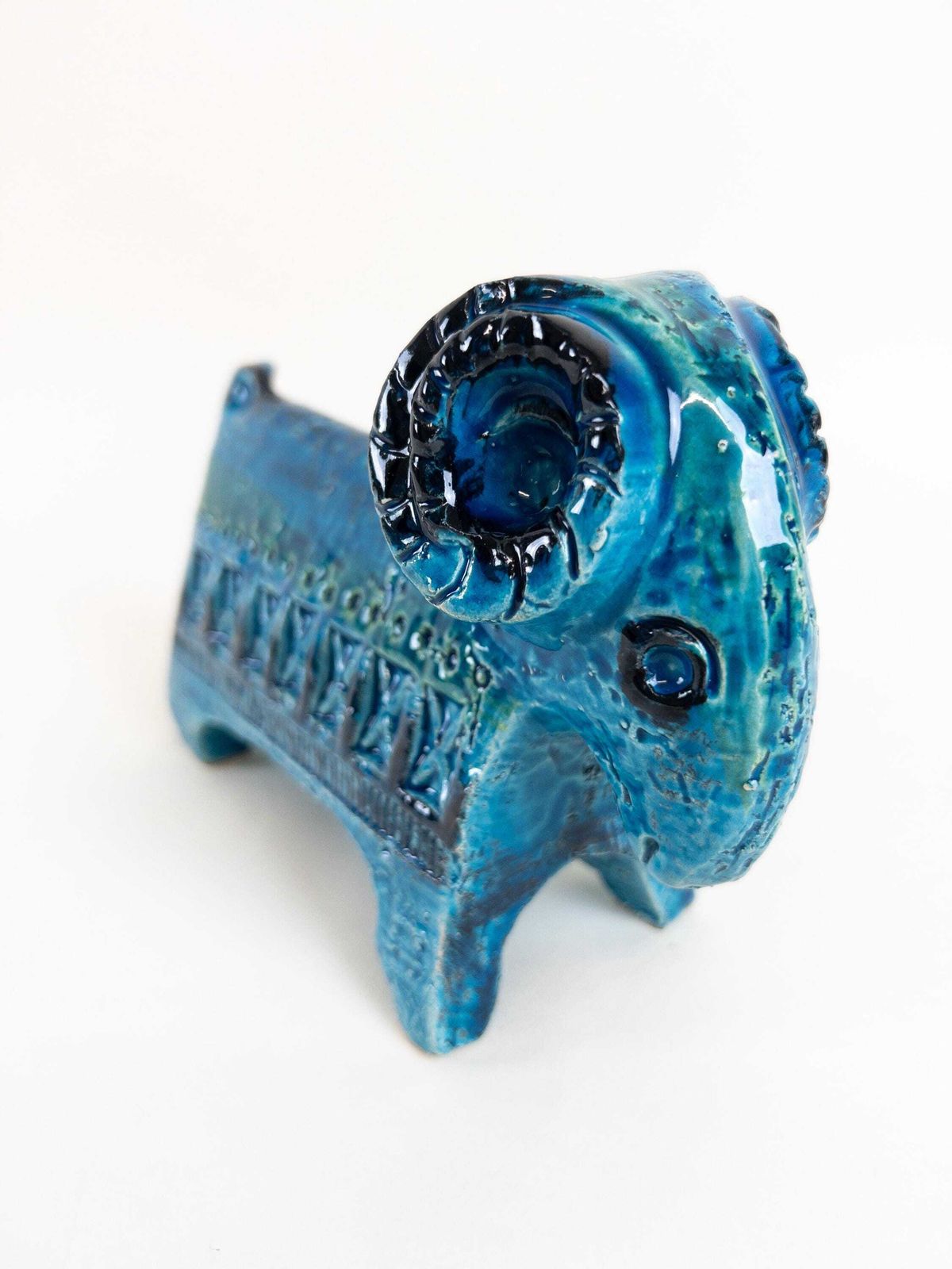Bitossi Rimini Blu Ram   Aldo Londi Bitossi Goat   Made In Italy   Classic Midcentury Modern Italian Ceramics photo 248.0