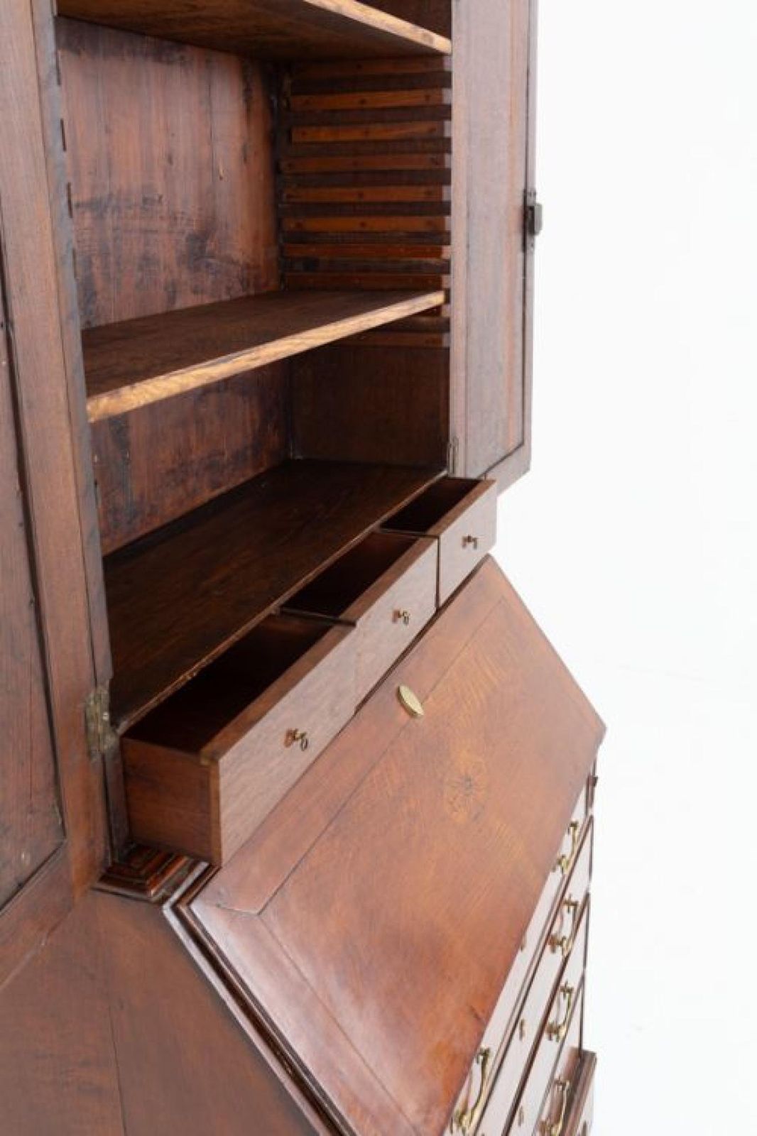 photo furniture Period Georgian Bureau Bookcase Oak Cabinet