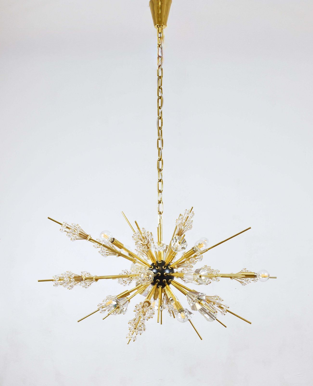 Huge J.L. Lobmeyr Metropolitan Opera Sputnik Crystal Brass Met Chandelier Vienna photo 23793.0